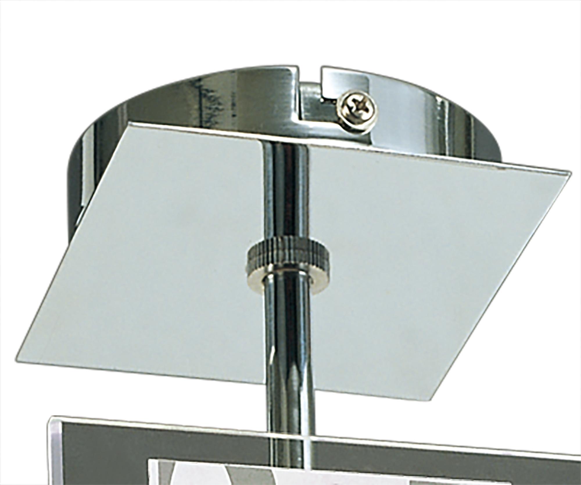 Euphoria Ceiling 1 Light L1/SGU10, Polished Chrome/Opal White Glass, CFL Lamps INCLUDED
