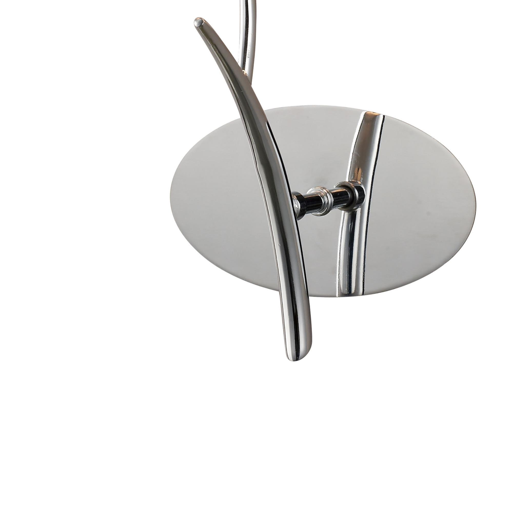 Eve Wall Lamp Switched 1 Light E27, Polished Chrome With Black Oval Shade