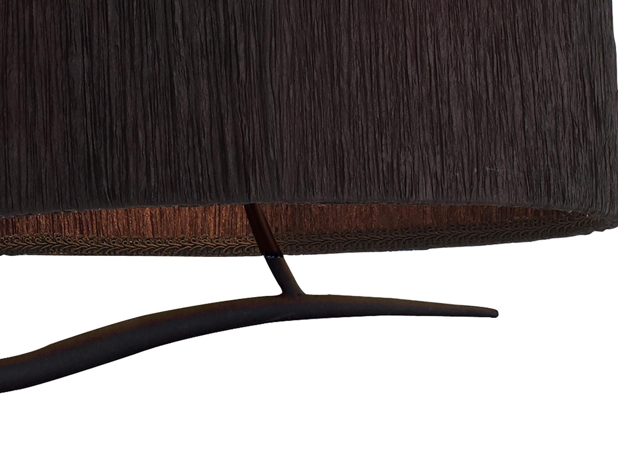 Eve Linear Pendant 2 Arm 4 Light E27, Anthracite With Black Oval Shades