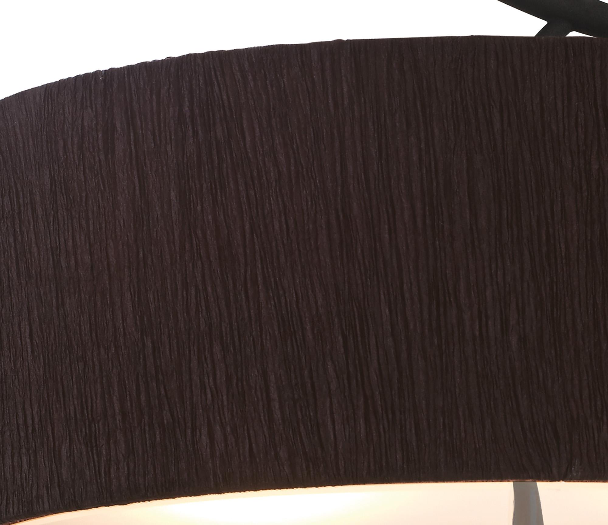 Eve Semi Flush 2 Light E27, Anthracite With Black Oval Shade
