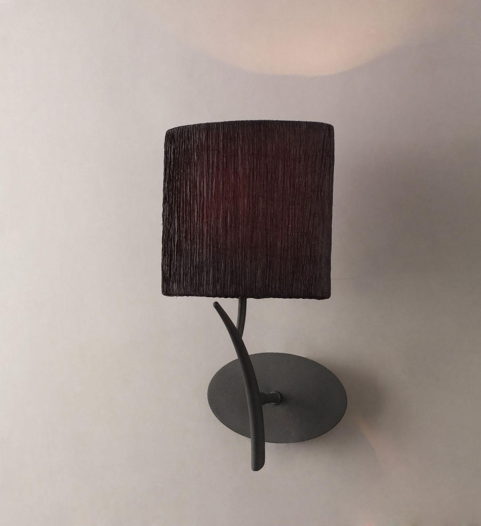 Eve Wall Lamp 1 Light E27, Anthracite With Black Oval Shade