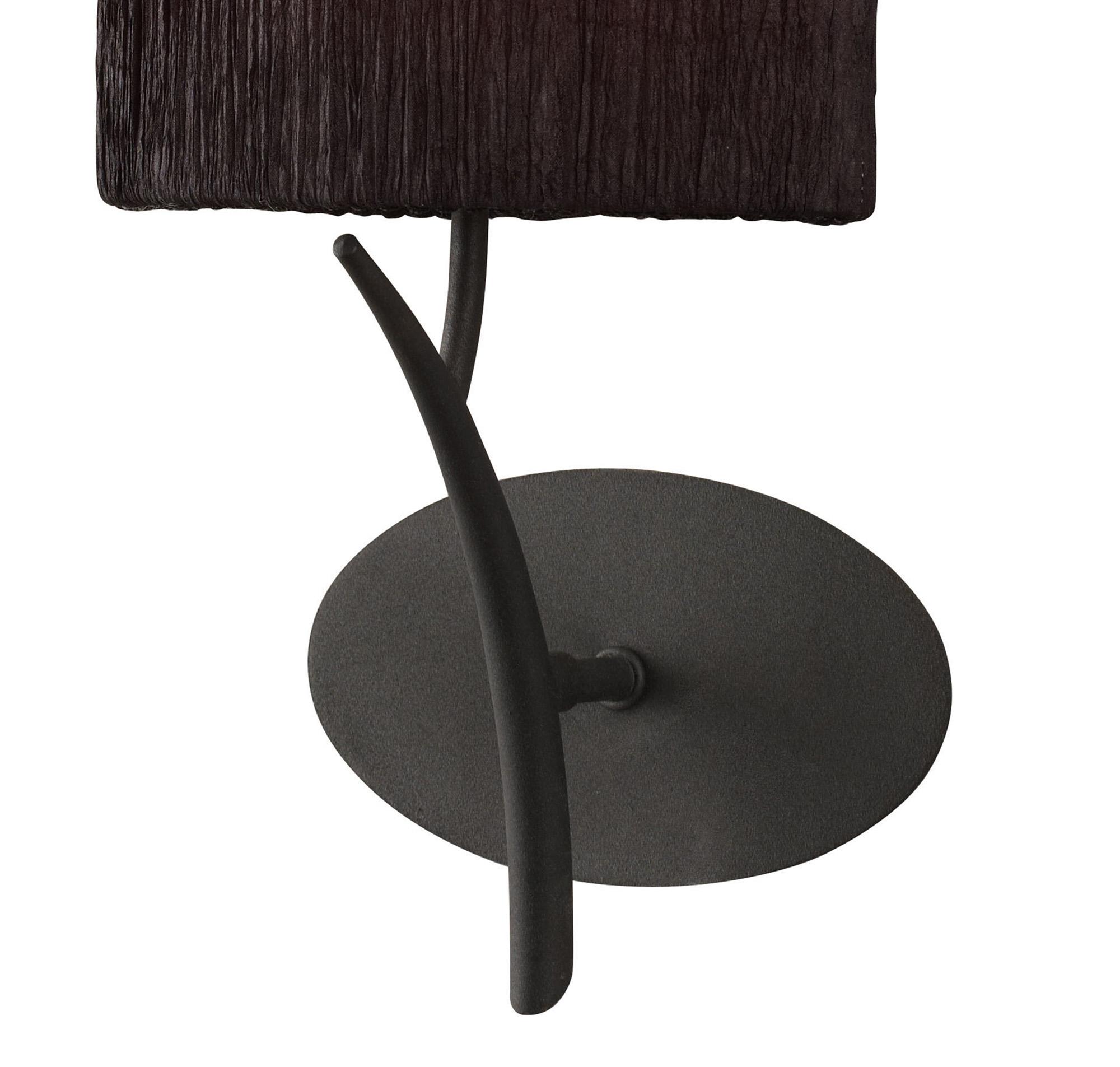 Eve Wall Lamp 1 Light E27, Anthracite With Black Oval Shade