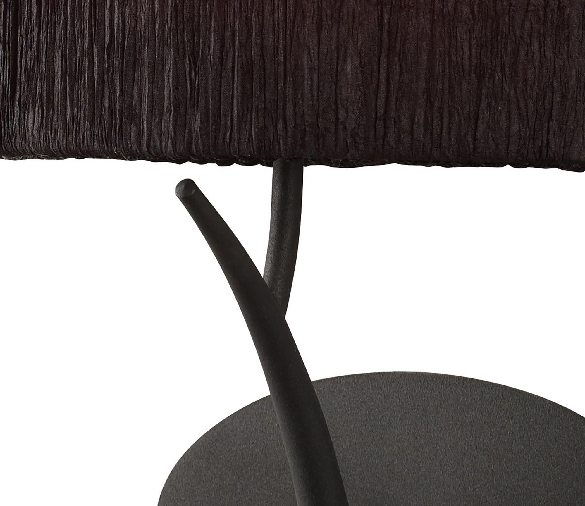 Eve Wall Lamp 1 Light E27, Anthracite With Black Oval Shade