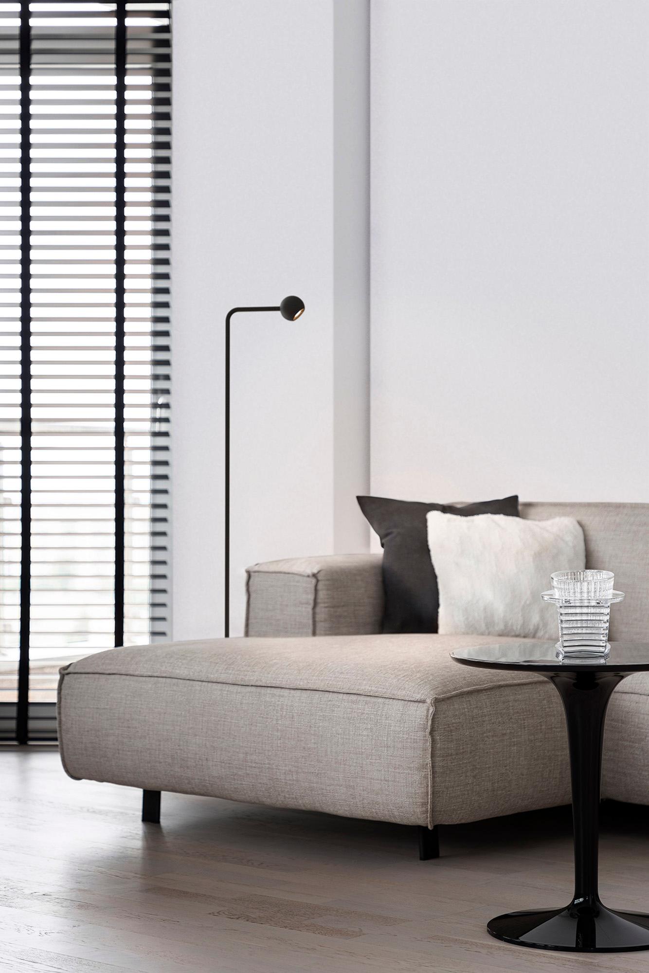 Eyes 125.5cm Floor Lamp, 6W LED, 3000K, 390lm, Sand Black, 3yrs Warranty