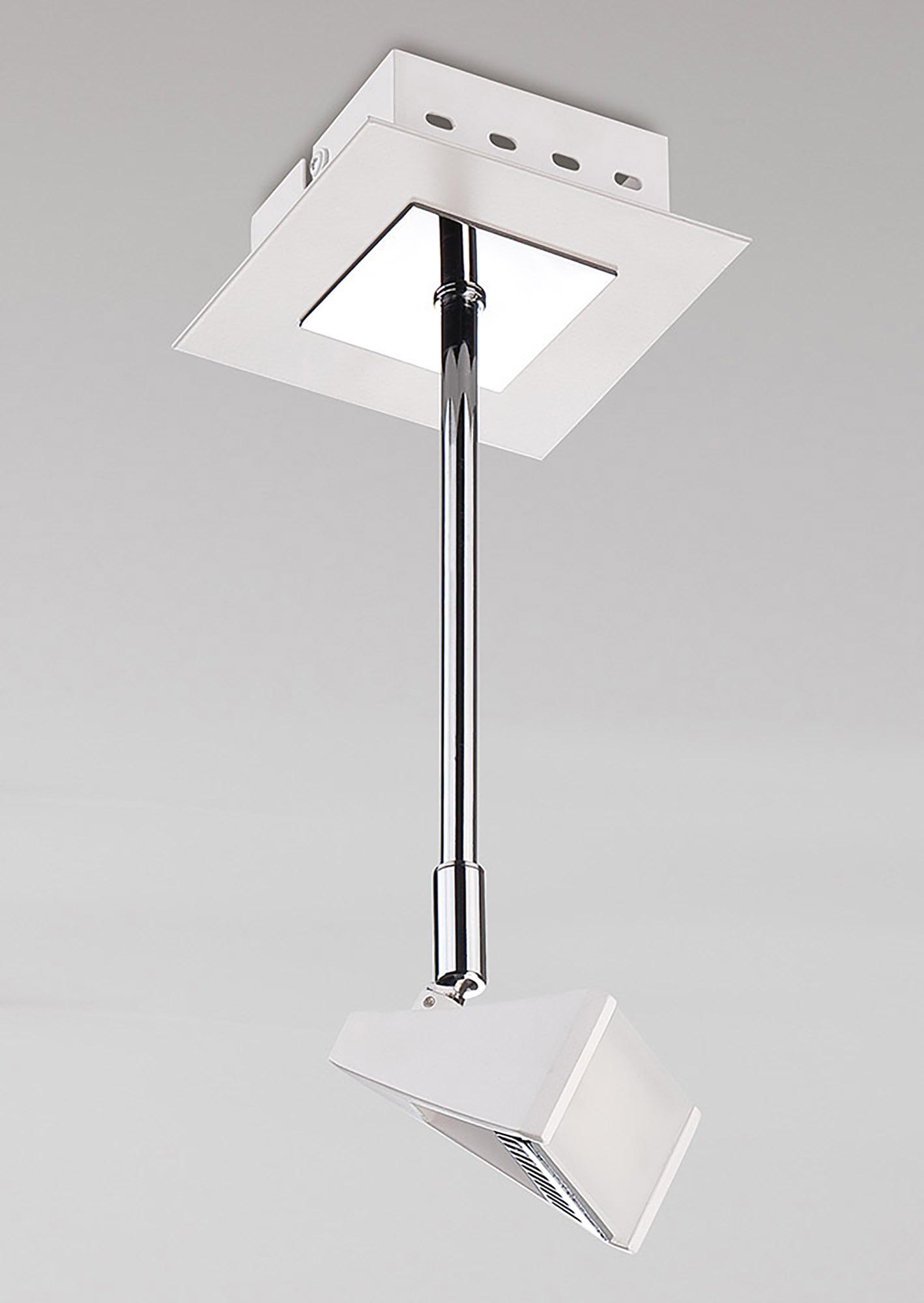 Filippo Telescopic Spot Light 1 Light 5W 3000K, 450lm, Matt White/Polished Chrome, 3yrs Warranty