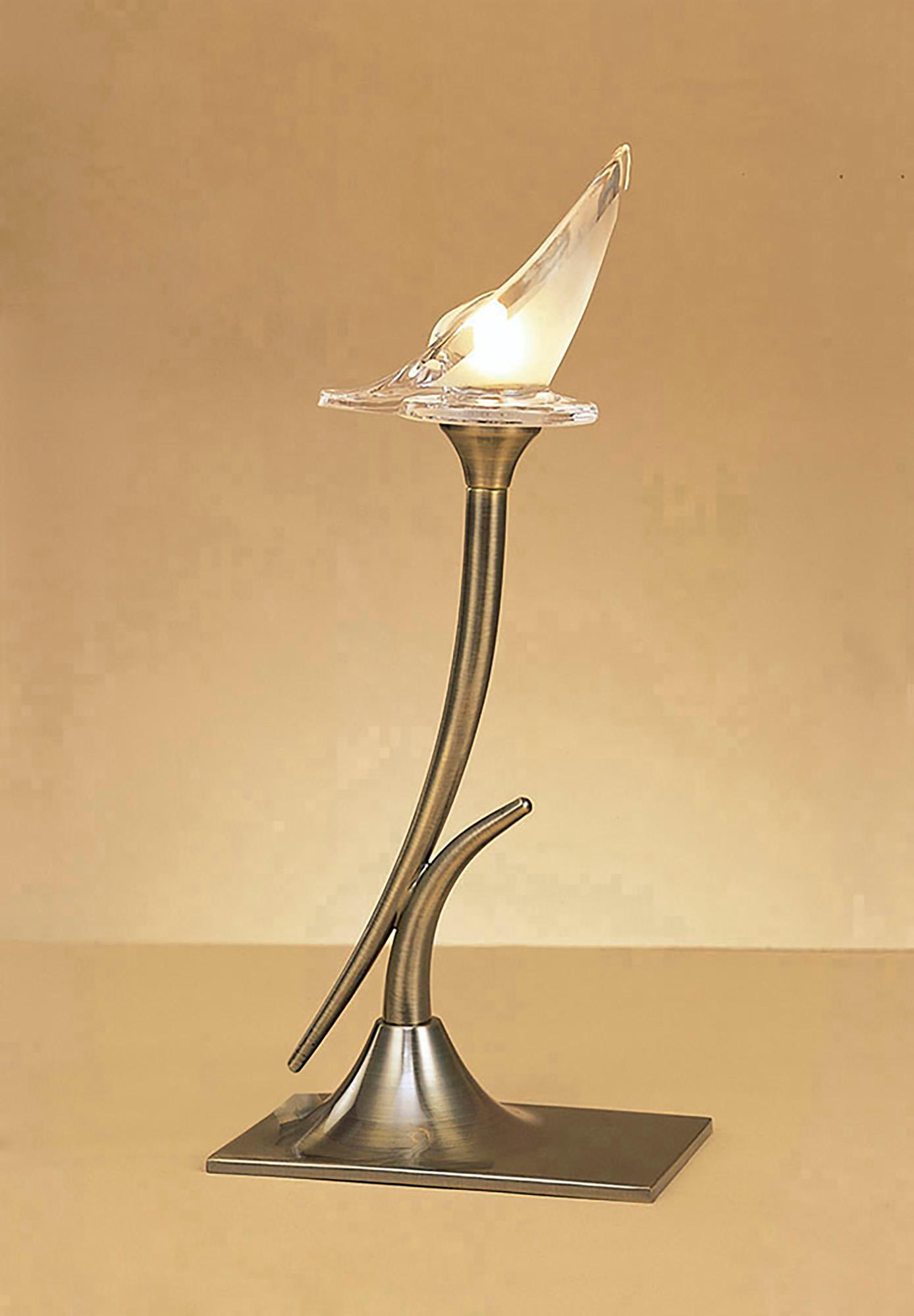 lavia Table Lamp 1 Light G9, Antique Brass