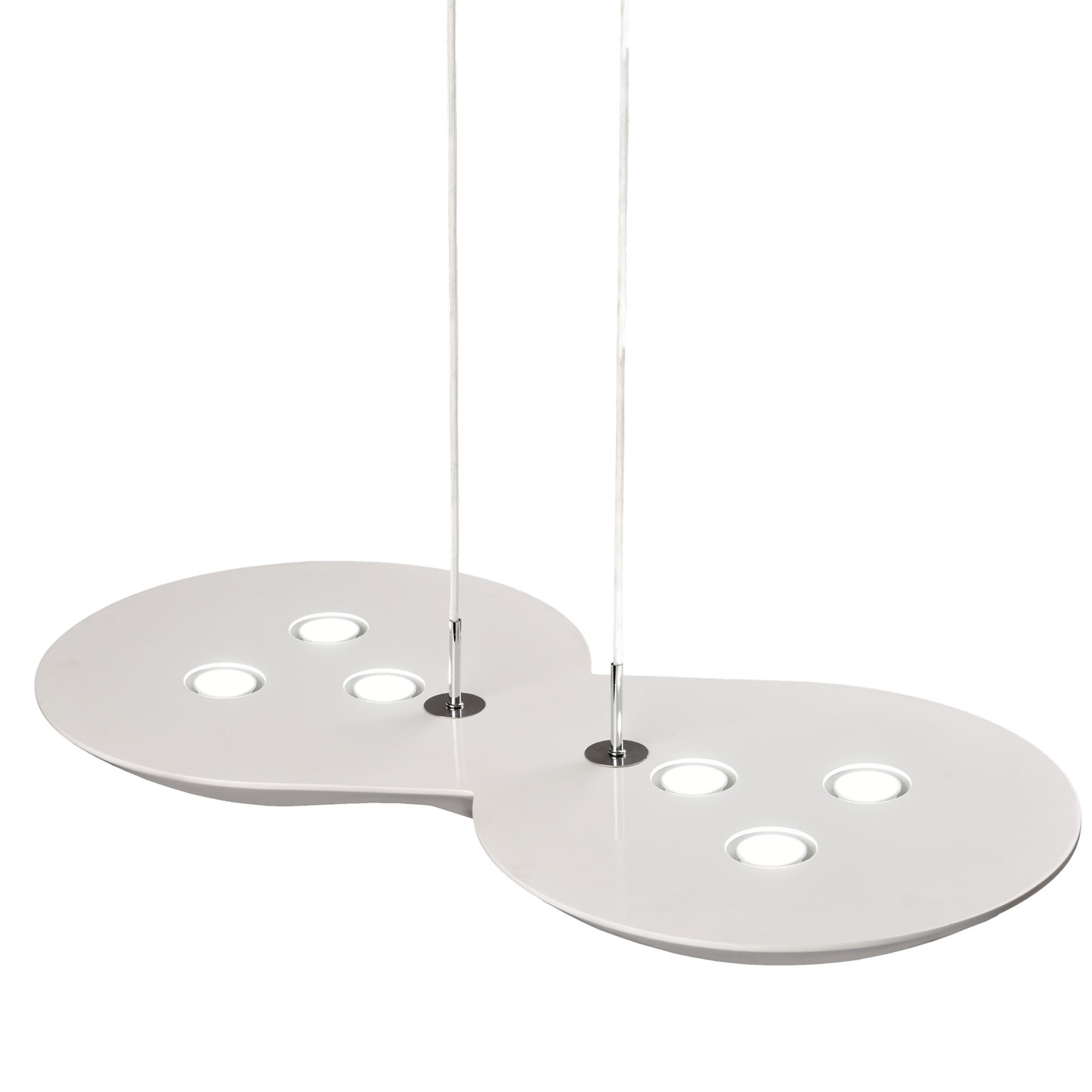 Flow Linear Pendant 6 Light GU10, Chrome , White