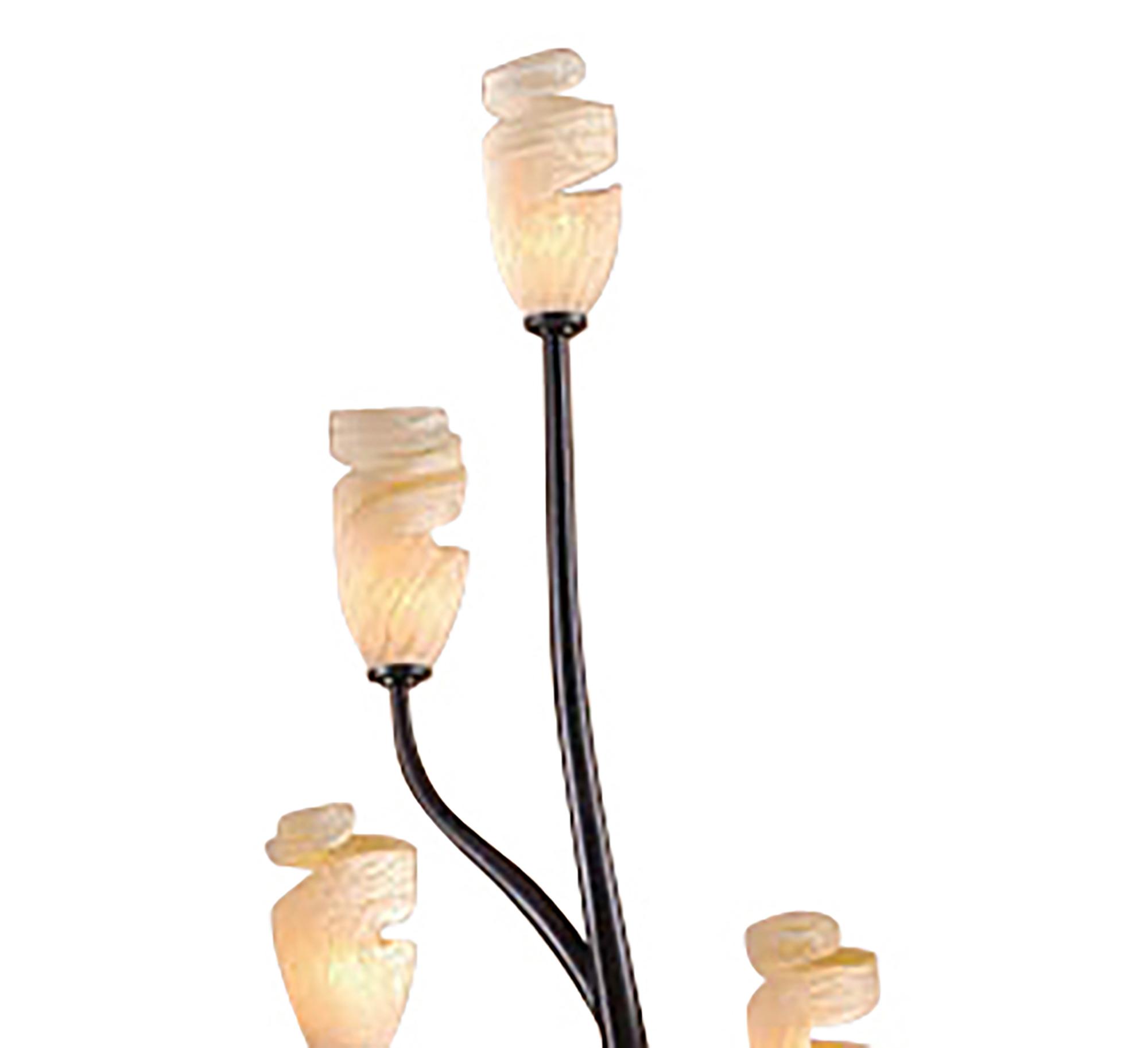 Forest Floor Lamp 4 Light G9, Brown/Black Oxide, NOT LED/CFL Compatible