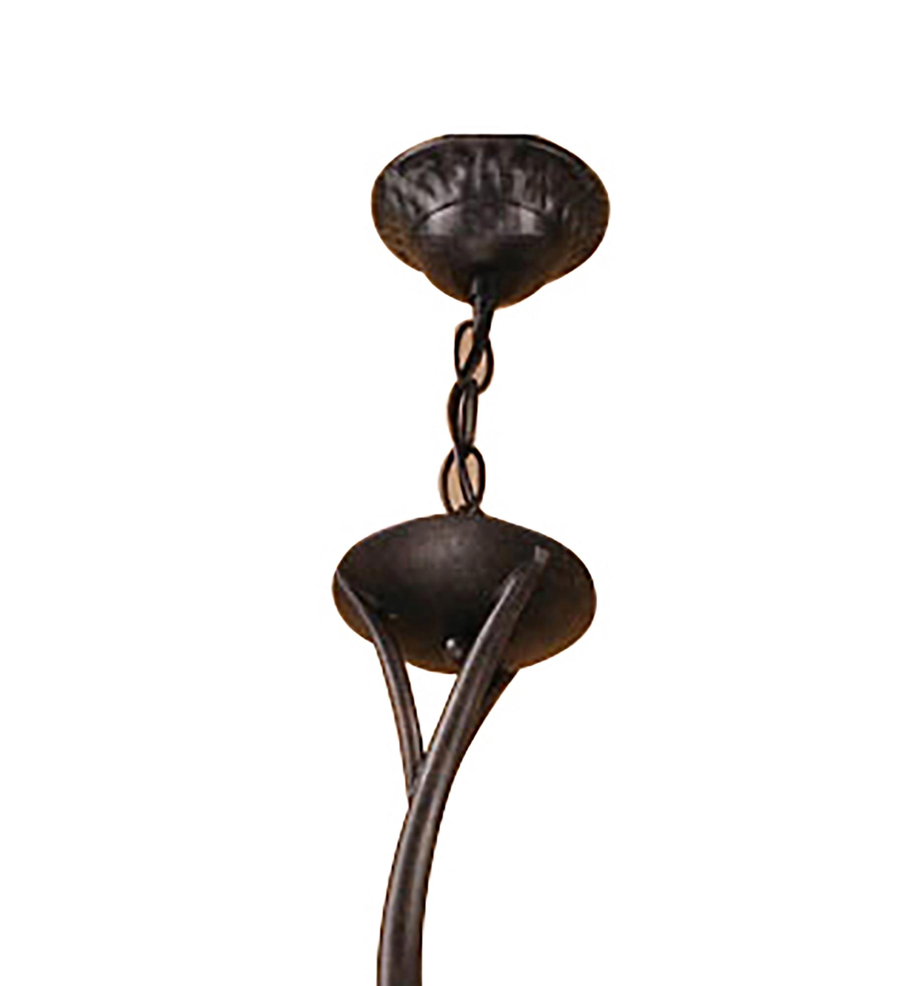 Forest Semi Ceililng 8 Light G9 Bar, Brown, Black Oxide