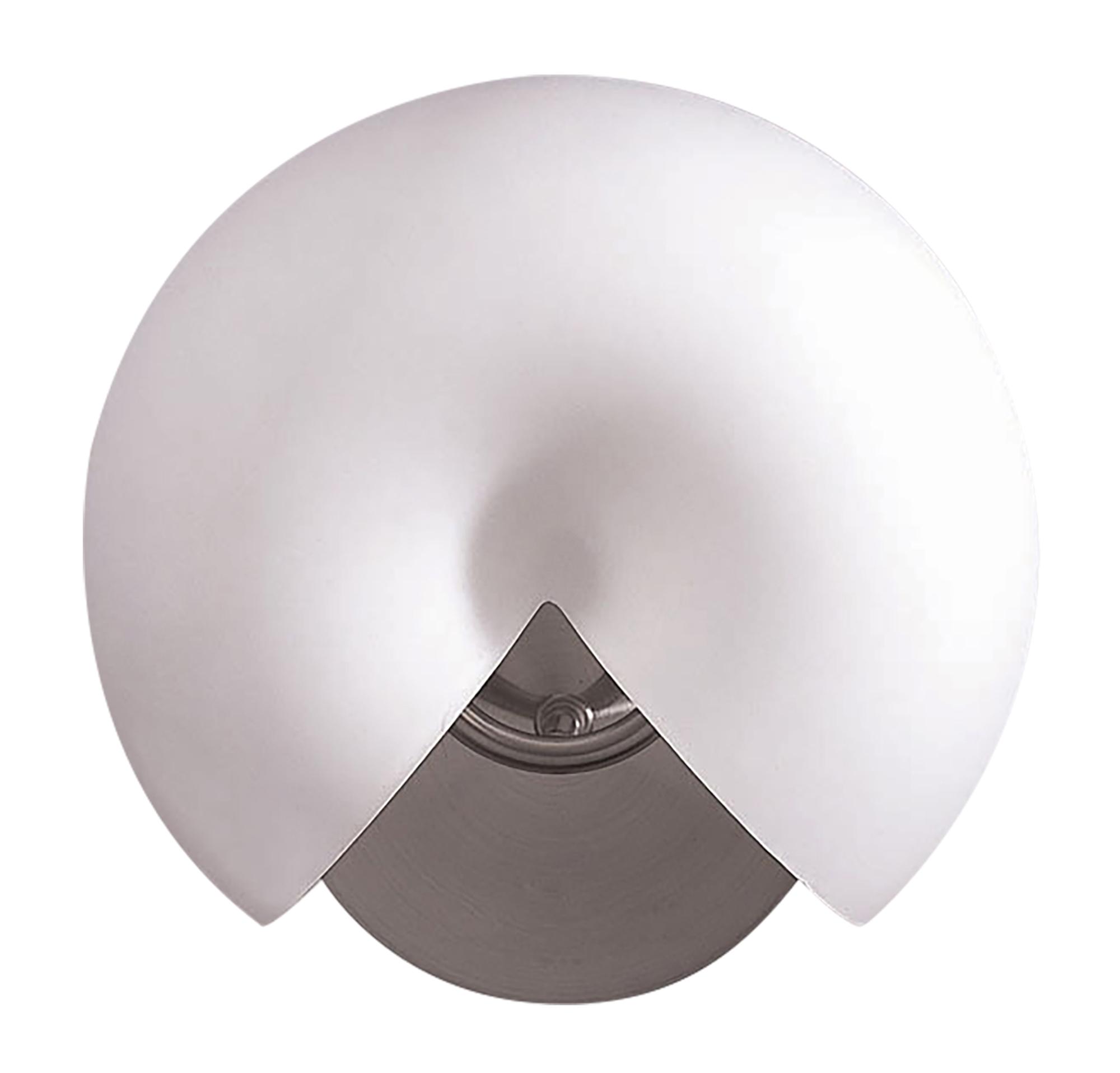 Fosil Wall Lamp Switched 2 Light G9, Satin Nickel/Frosted White Glass