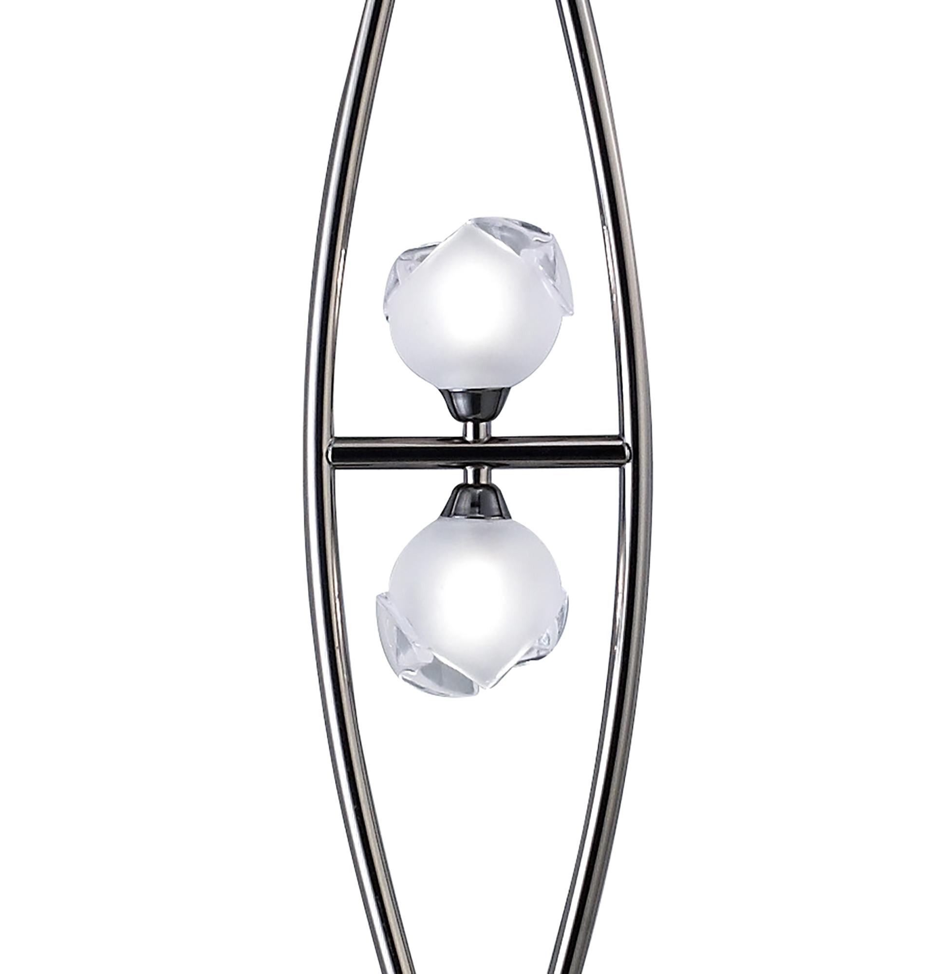 Fragma Floor Lamp 4 Light G9, Black Chrome, NOT LED/CFL Compatible
