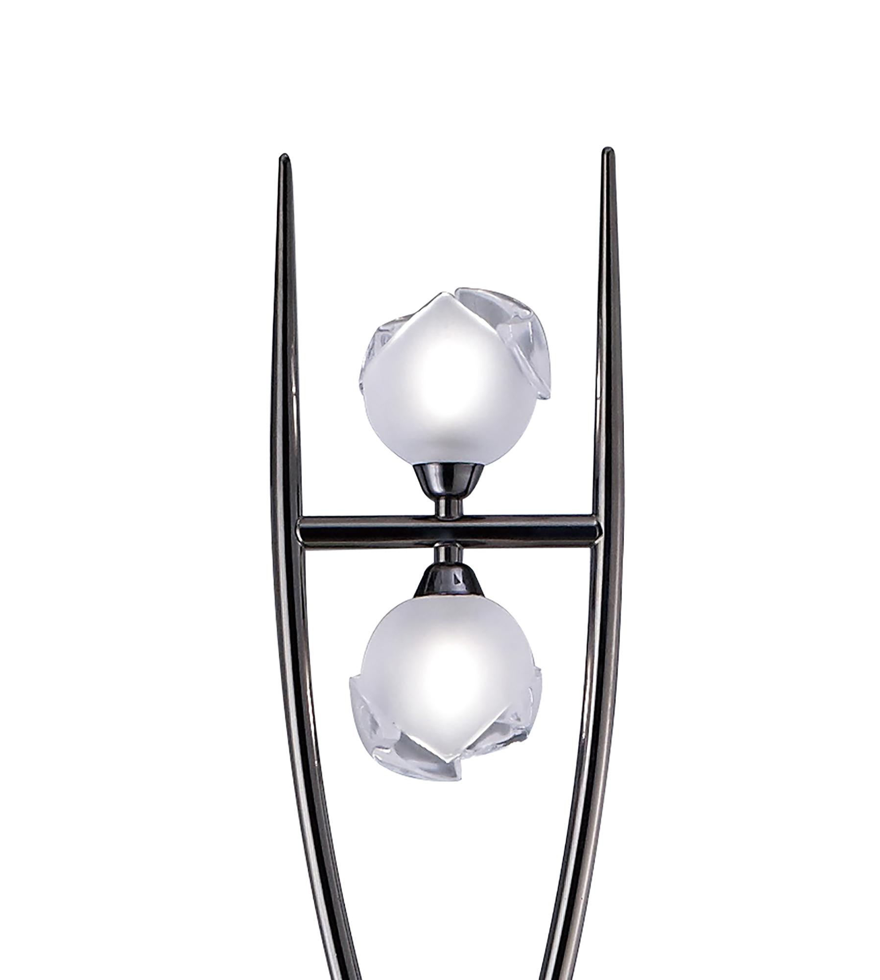Fragma Floor Lamp 4 Light G9, Black Chrome, NOT LED/CFL Compatible