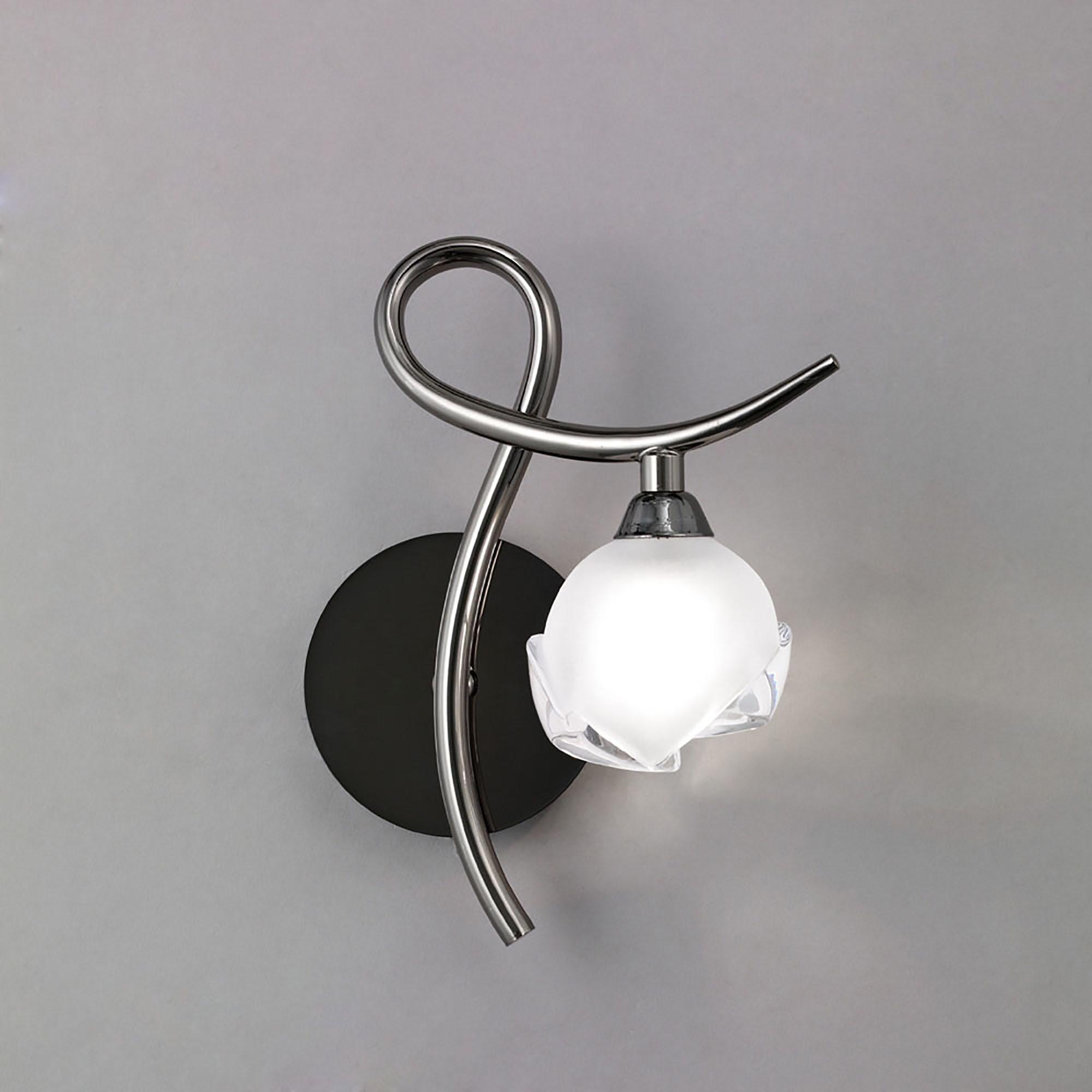 Fragma Wall Lamp Right 1 Light G9, Black Chrome
