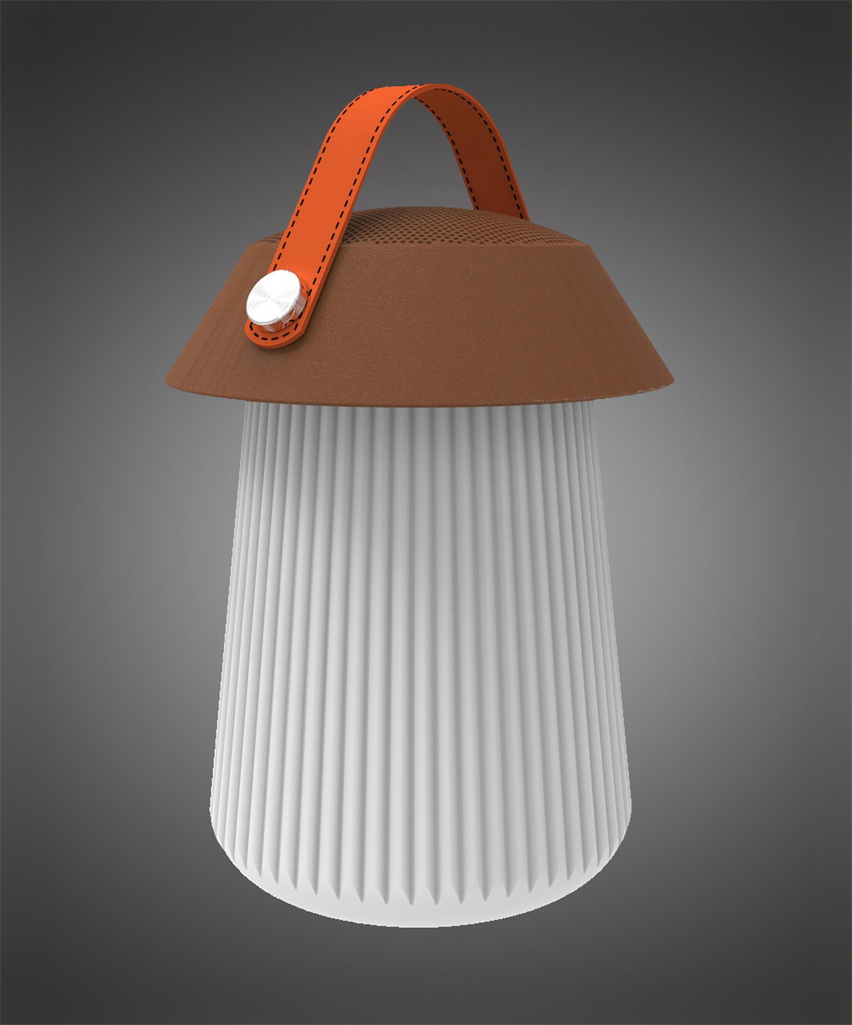 Funghi IP44 Rechargeable Battery Operated 3W Speaker, 120lm, 3W LED RGBW, Bluetooth Connection / Remote Control, 2yrs Warranty