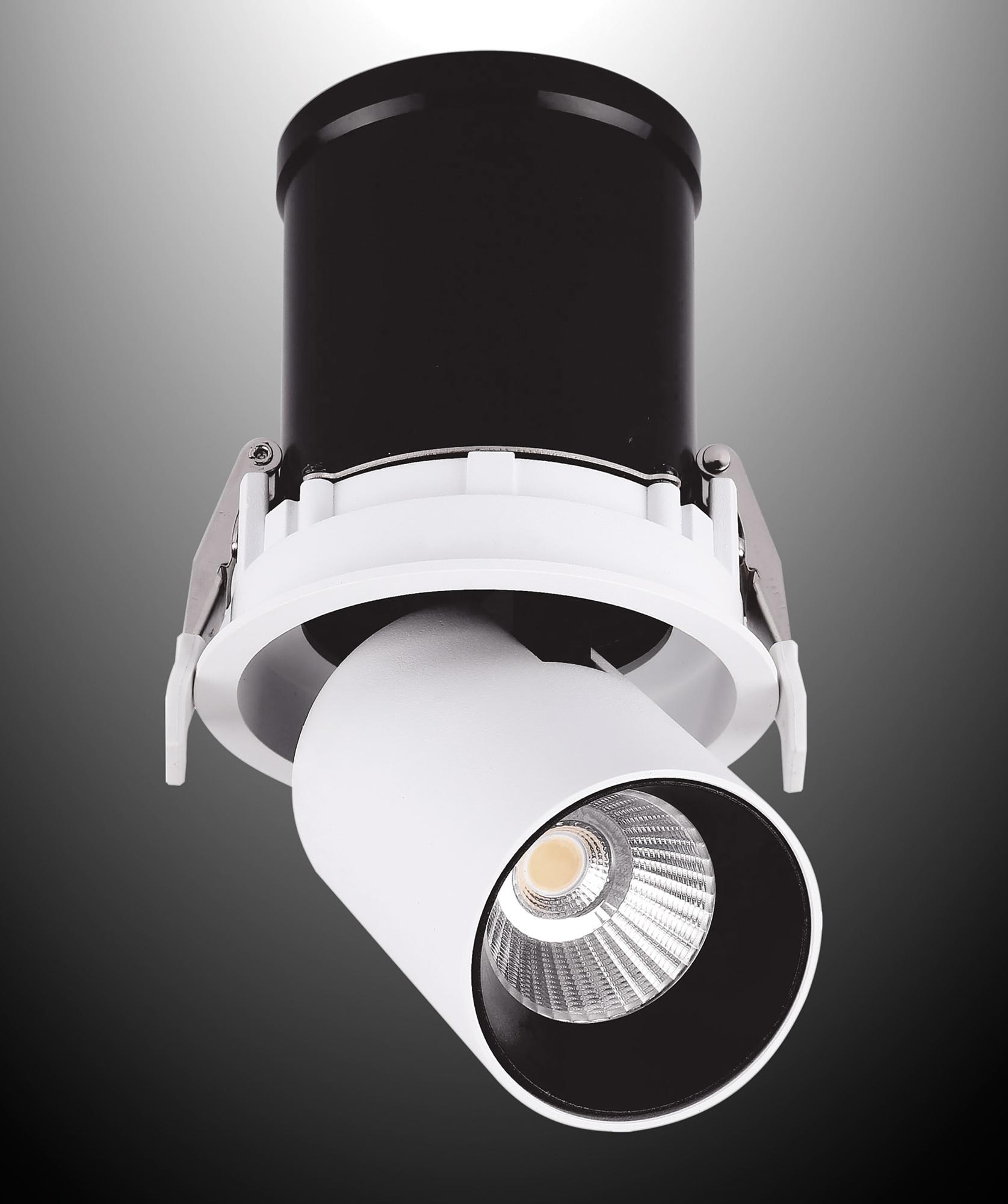 Garda Retractable Recessed Swivel Spotlight