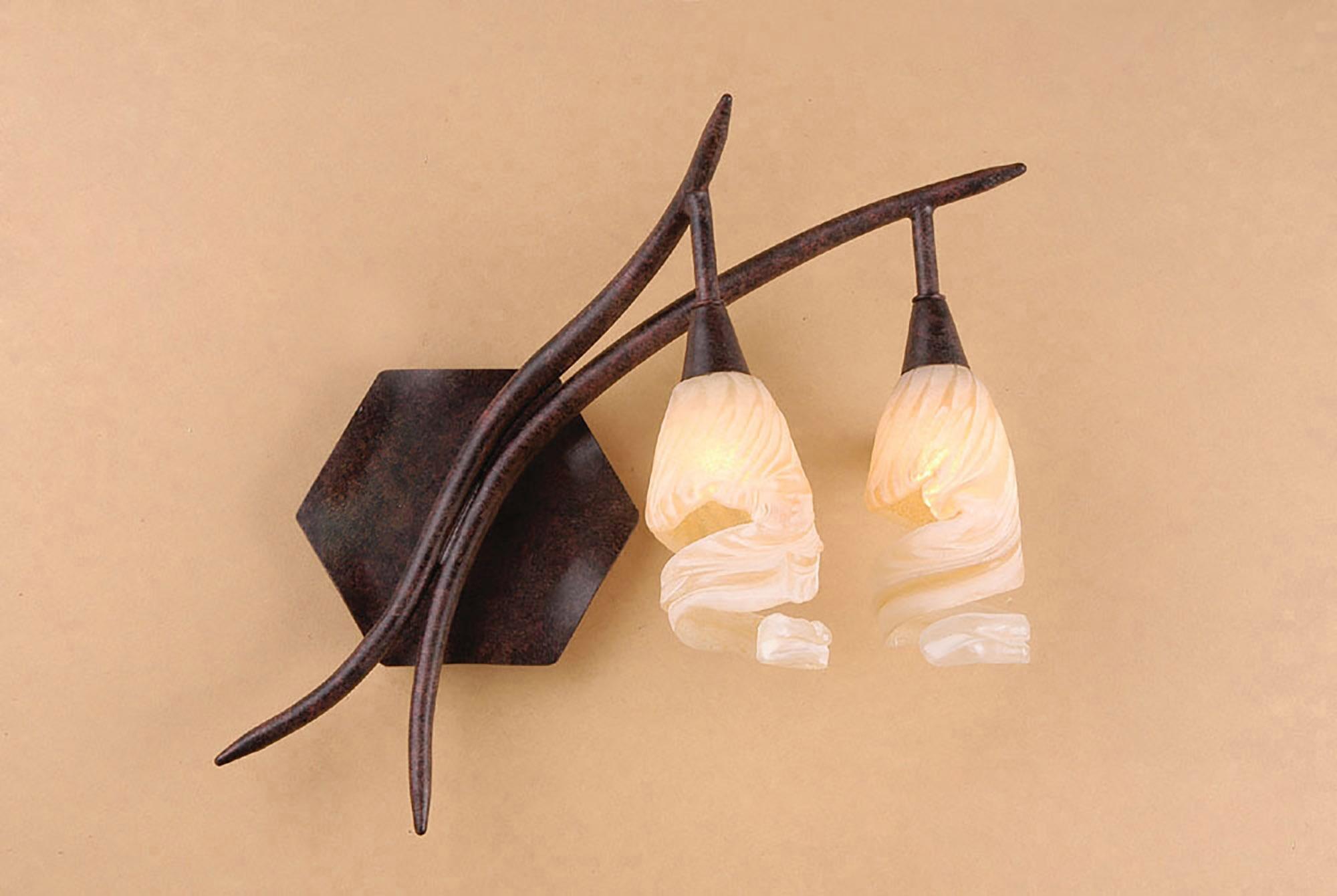 (0017 005) Gaudi Wall Lamp Right 2 Light G9, Brown/Black Oxide