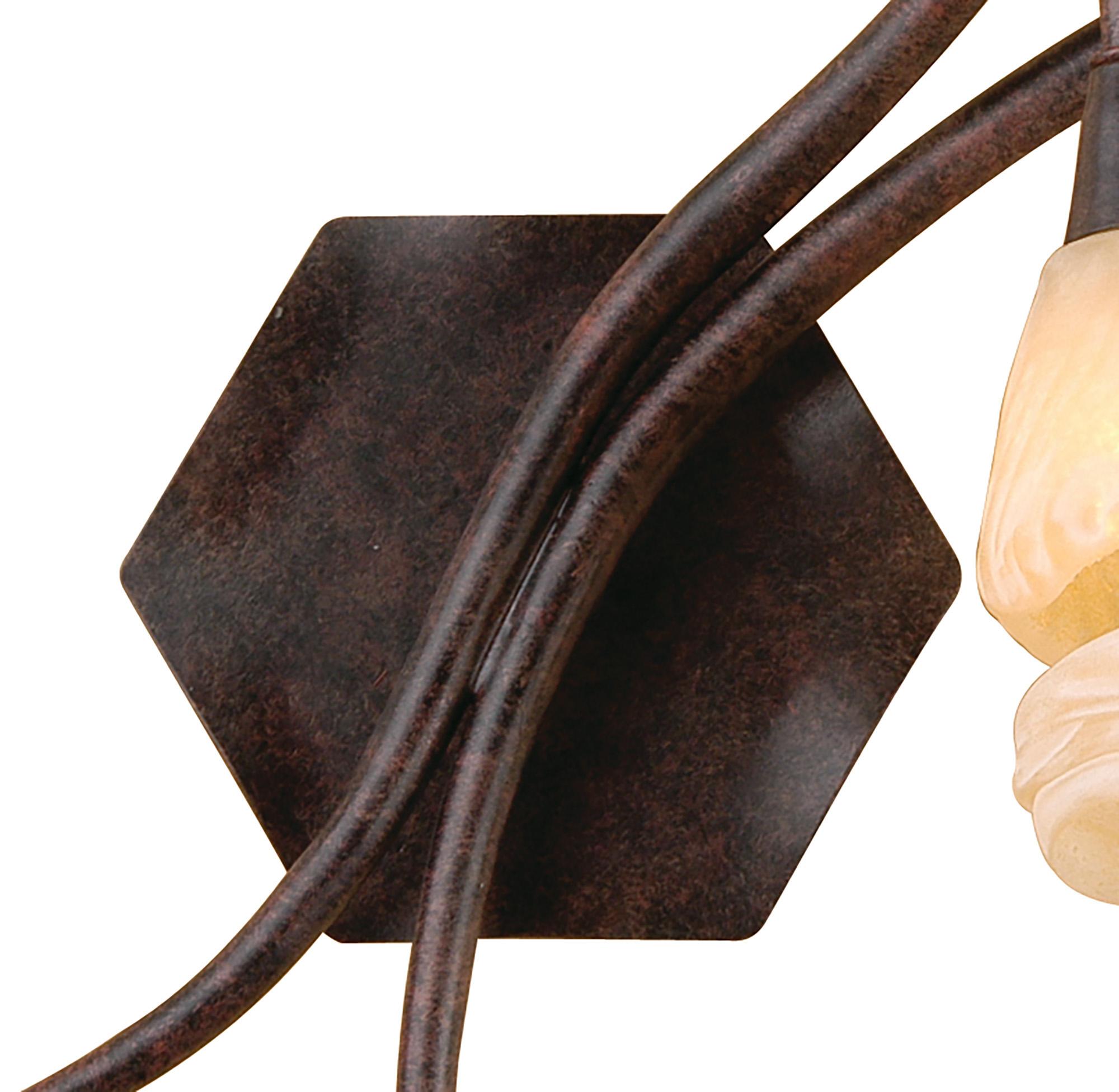 (0017 005) Gaudi Wall Lamp Right 2 Light G9, Brown/Black Oxide