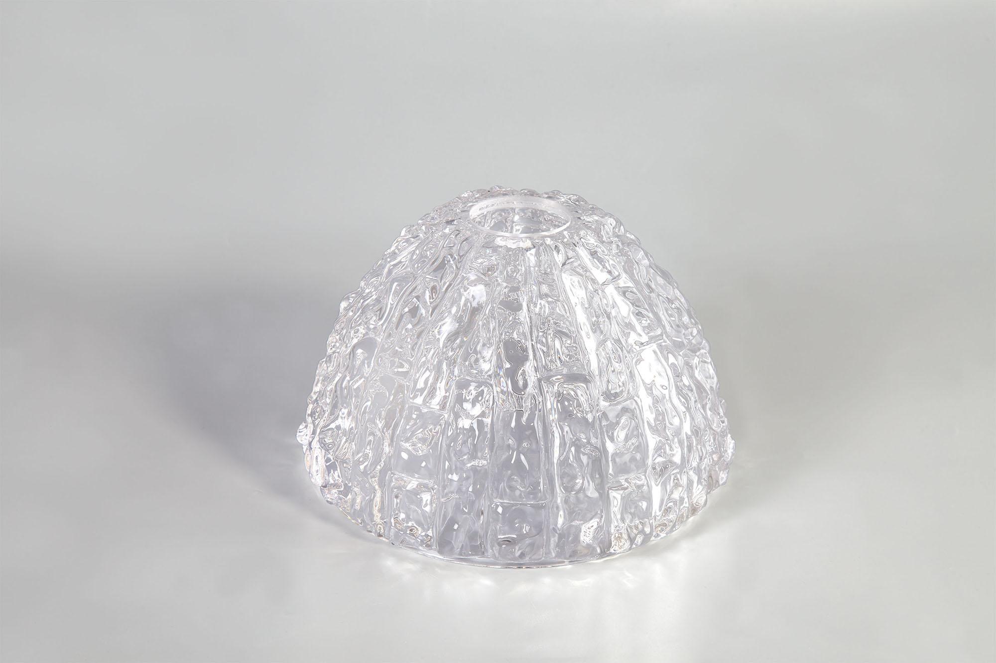 Gilda Bowl 18.5cm Ice Cube Effect Clear Glass Lampshade