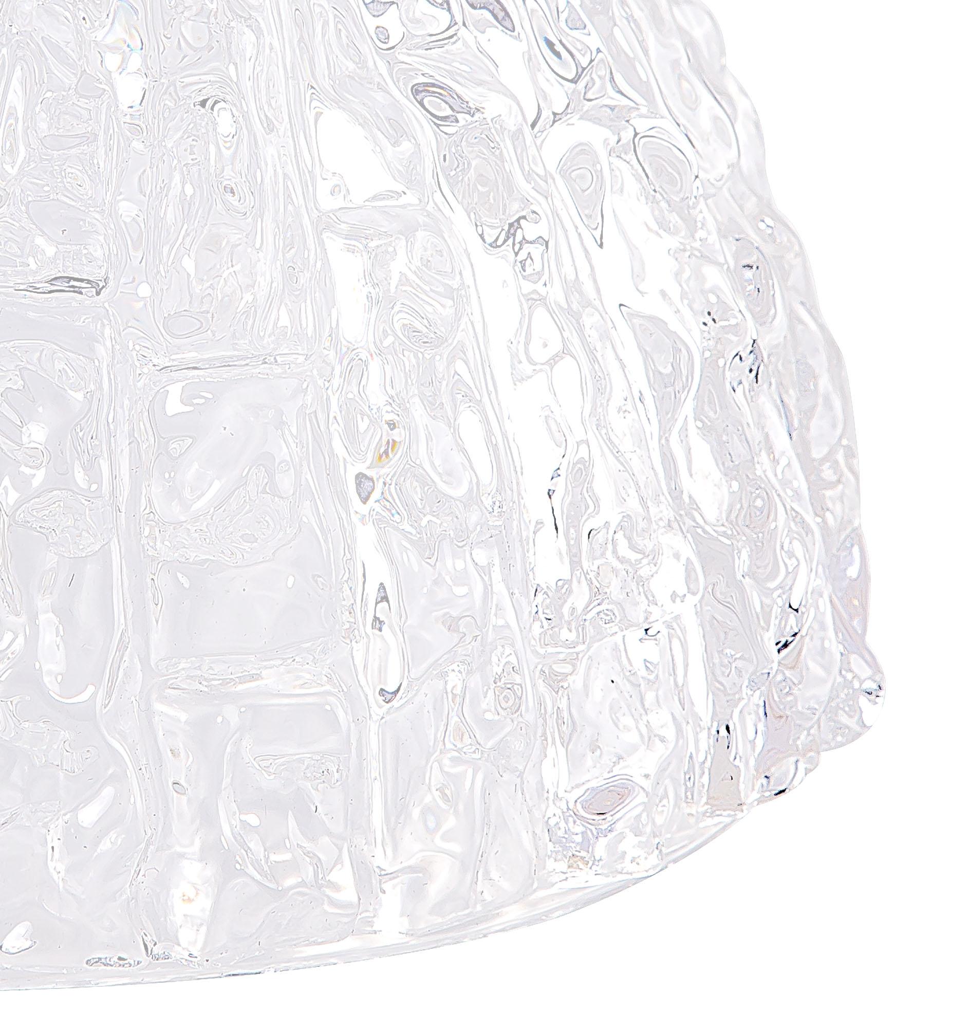 Gilda Bowl 18.5cm Ice Cube Effect Clear Glass Lampshade