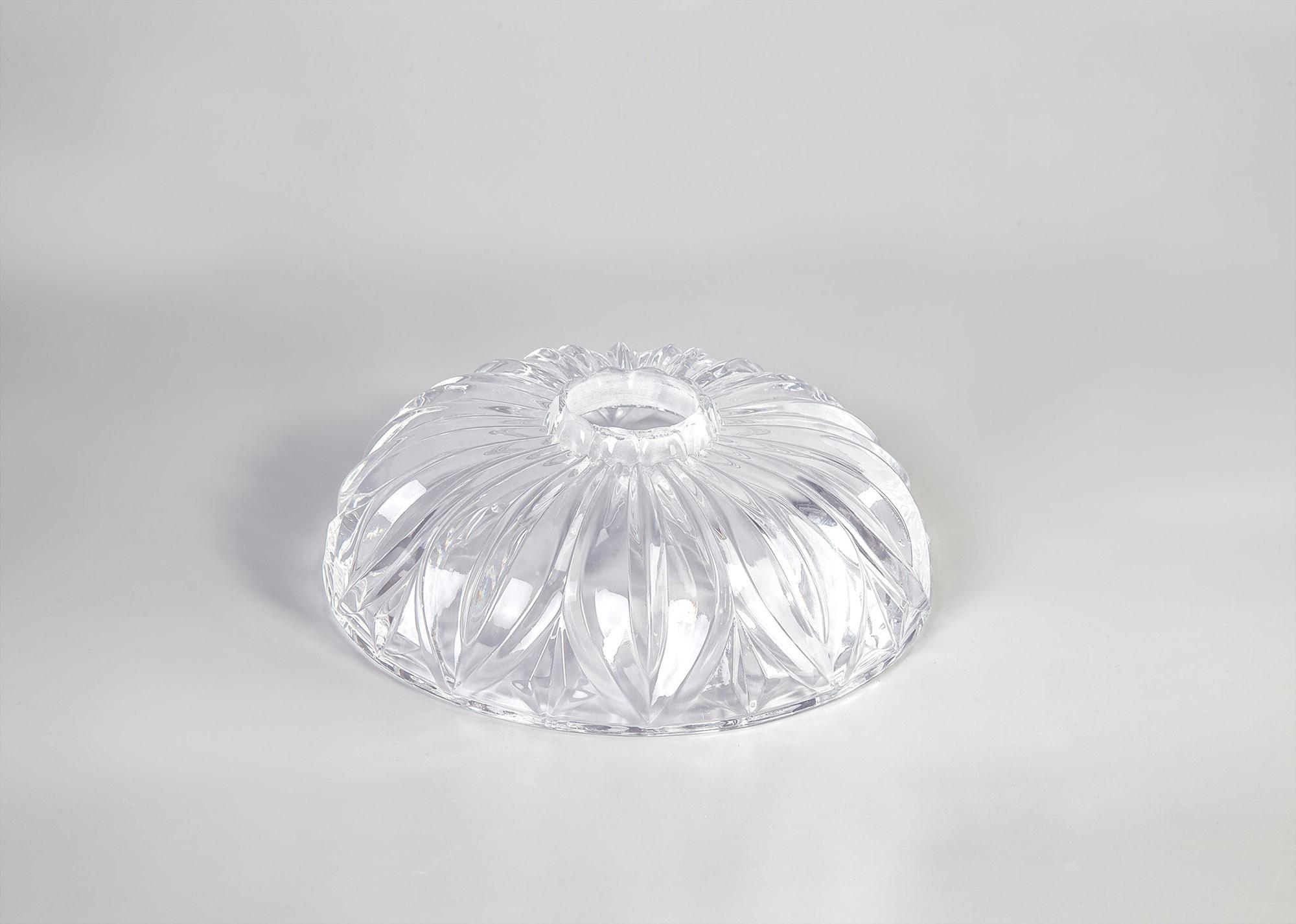 Gilda Dish 20cm Leaf Patterned Clear Glass Lampshade