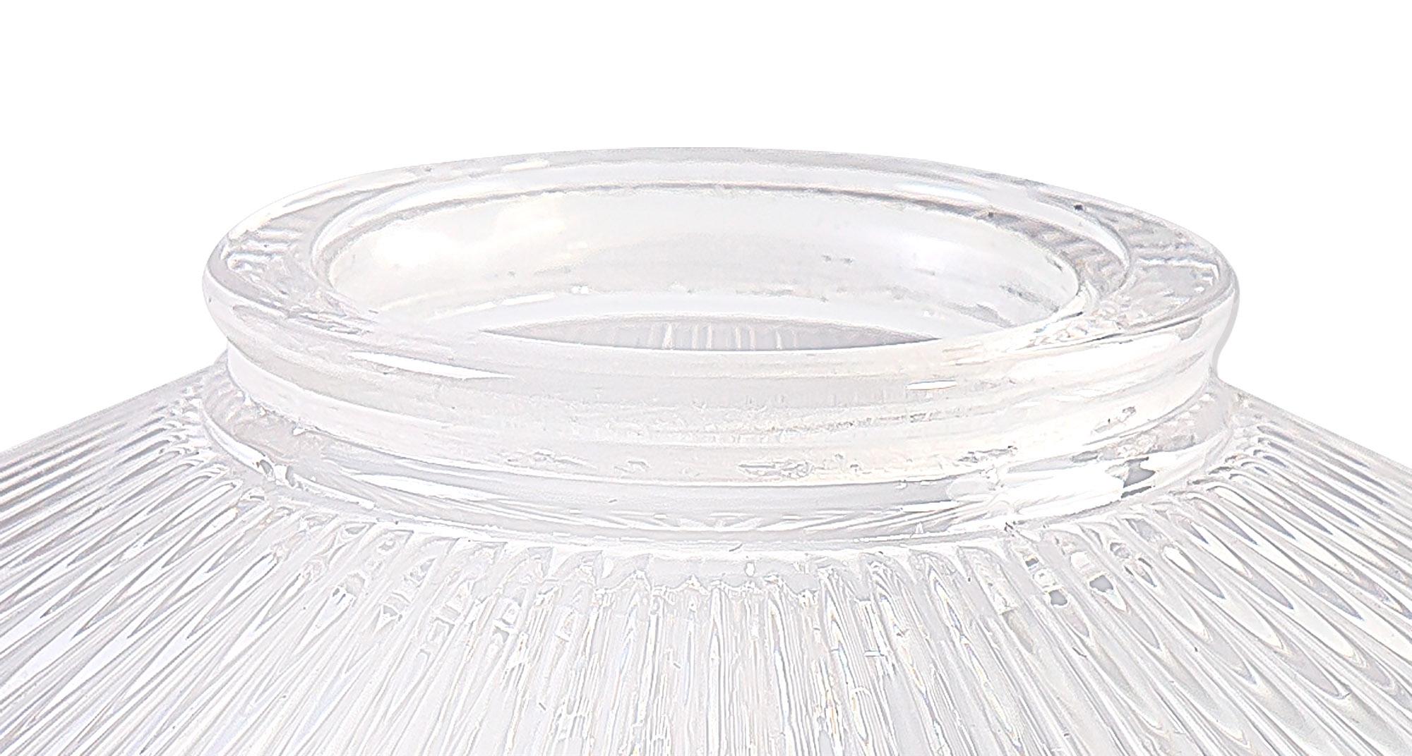 Gilda Flat 21.5cm Corrugated Patterned Clear Glass Lampshade