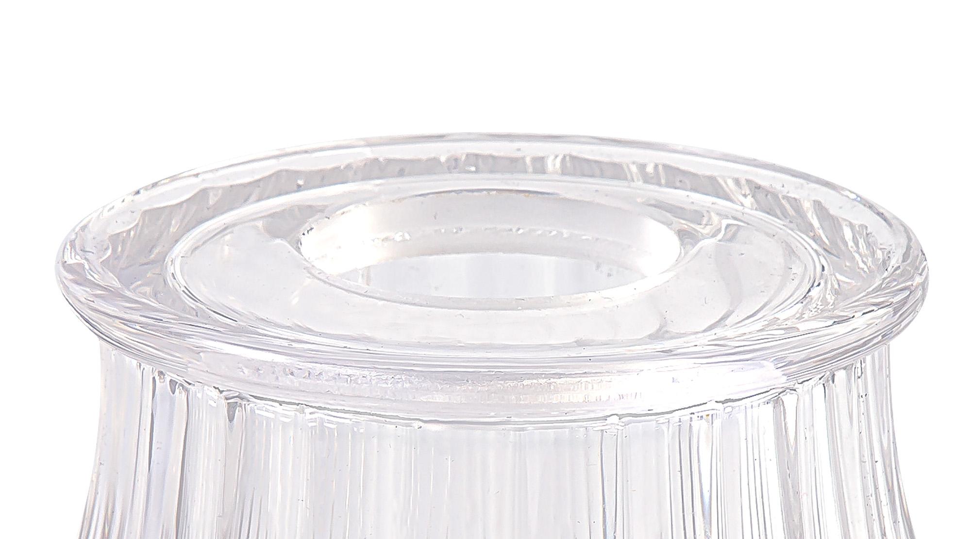 Gilda Funnel Bell 20cm Corrugated Effect Clear Glass Lampshade