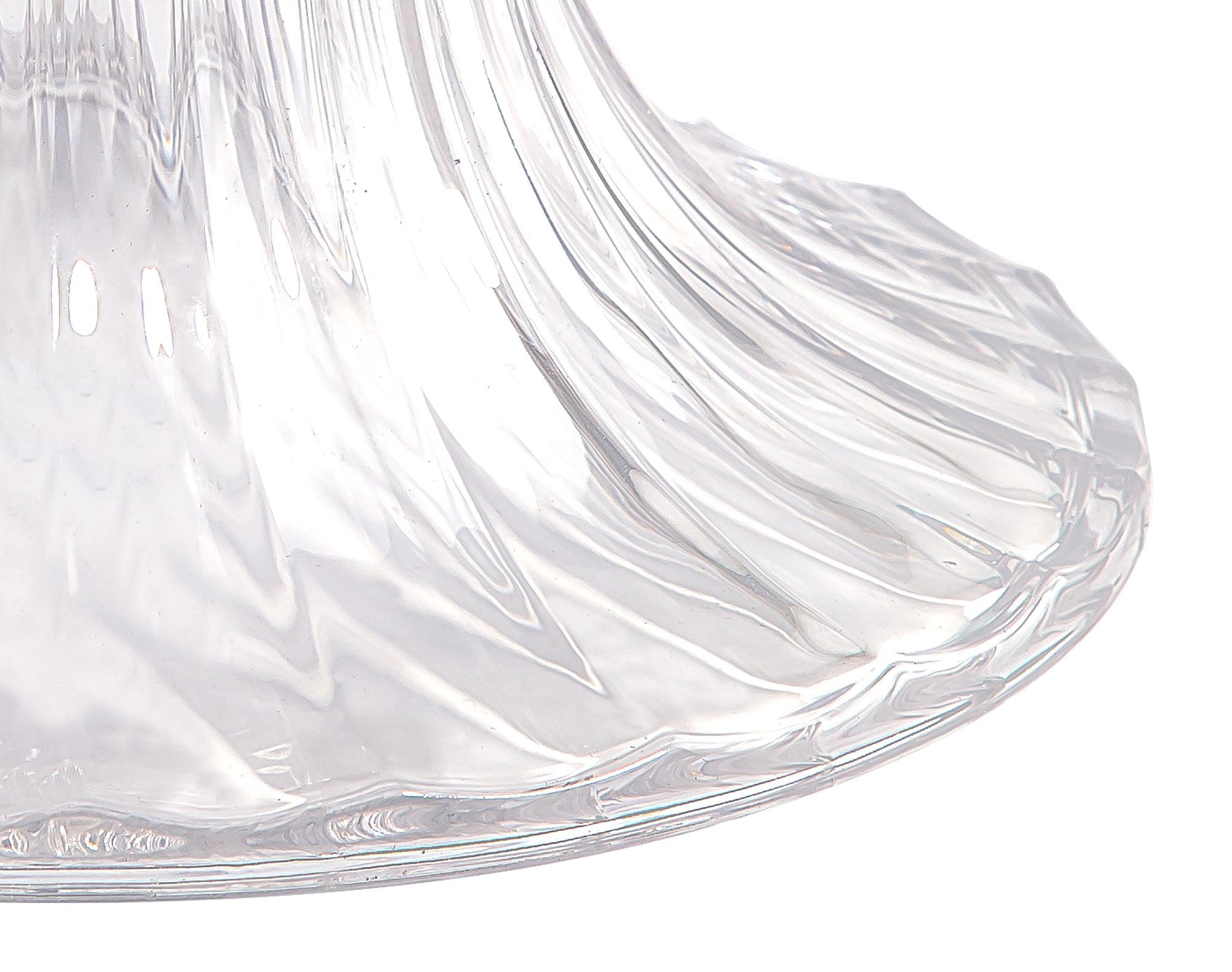 Gilda Funnel Bell 20cm Corrugated Effect Clear Glass Lampshade
