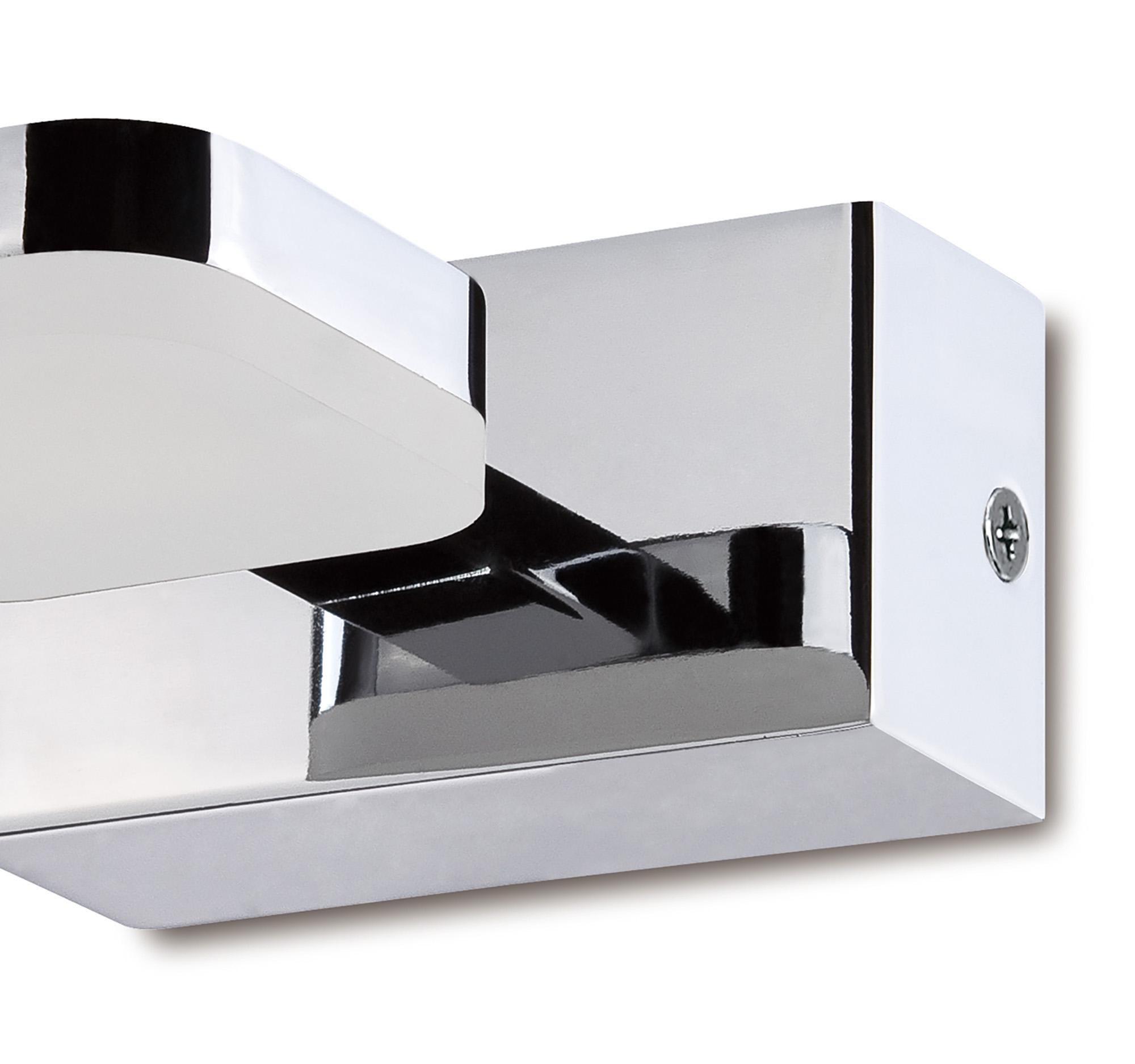 Gio Wall Lamp 1 Light 5W LED 3000K, 450lm, Polished Chrome/Frosted Acrylic, 3yrs Warranty