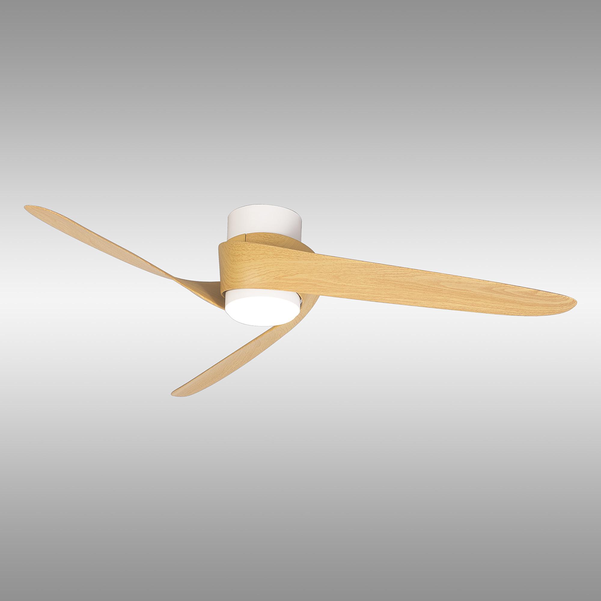 Groenland 122cm 24W LED Dimmable Ceiling Light With Built-In 30W DC Fan, 2700-5000K Remote & APP Control, 1700lm, White/Wood, 5yrs Warranty