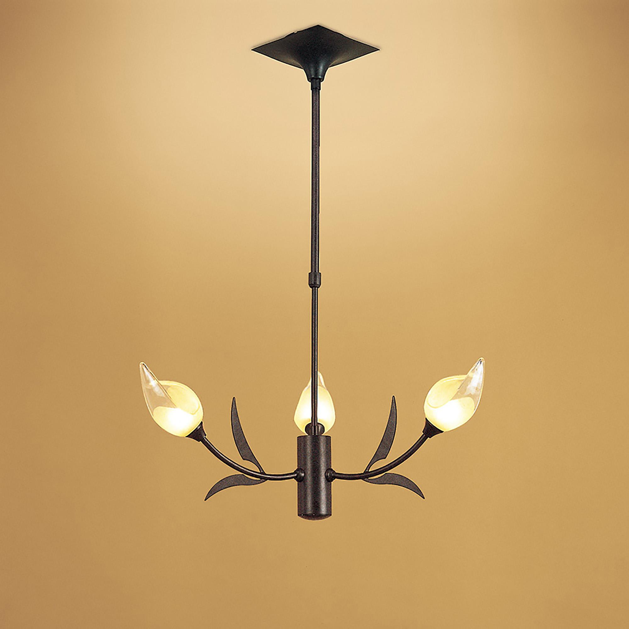 Holland 56cm Telescopic Pendant 3 Light G9, Brown/Black Oxide