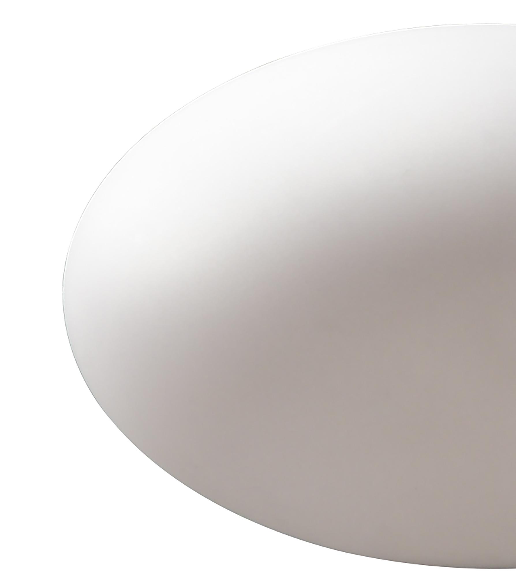 Huevo Oval Table Lamp 1 Light CFL In Line Switch Indoor, Opal White