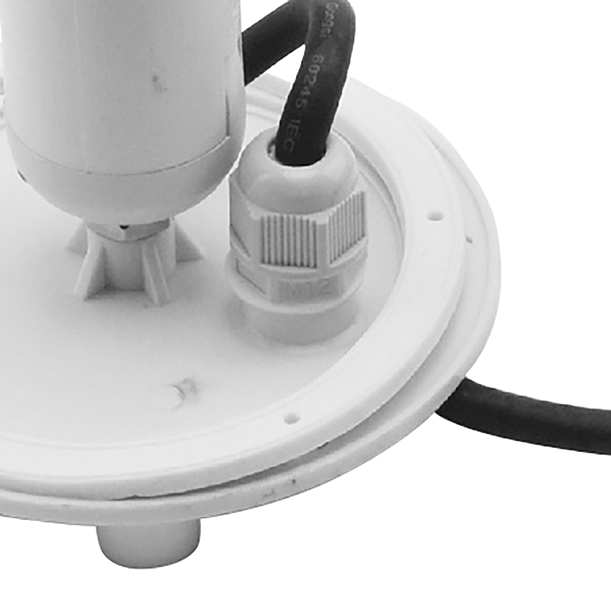 E27 Plate 1 Light Outdoor IP44 Supplied With 5M Cable, White