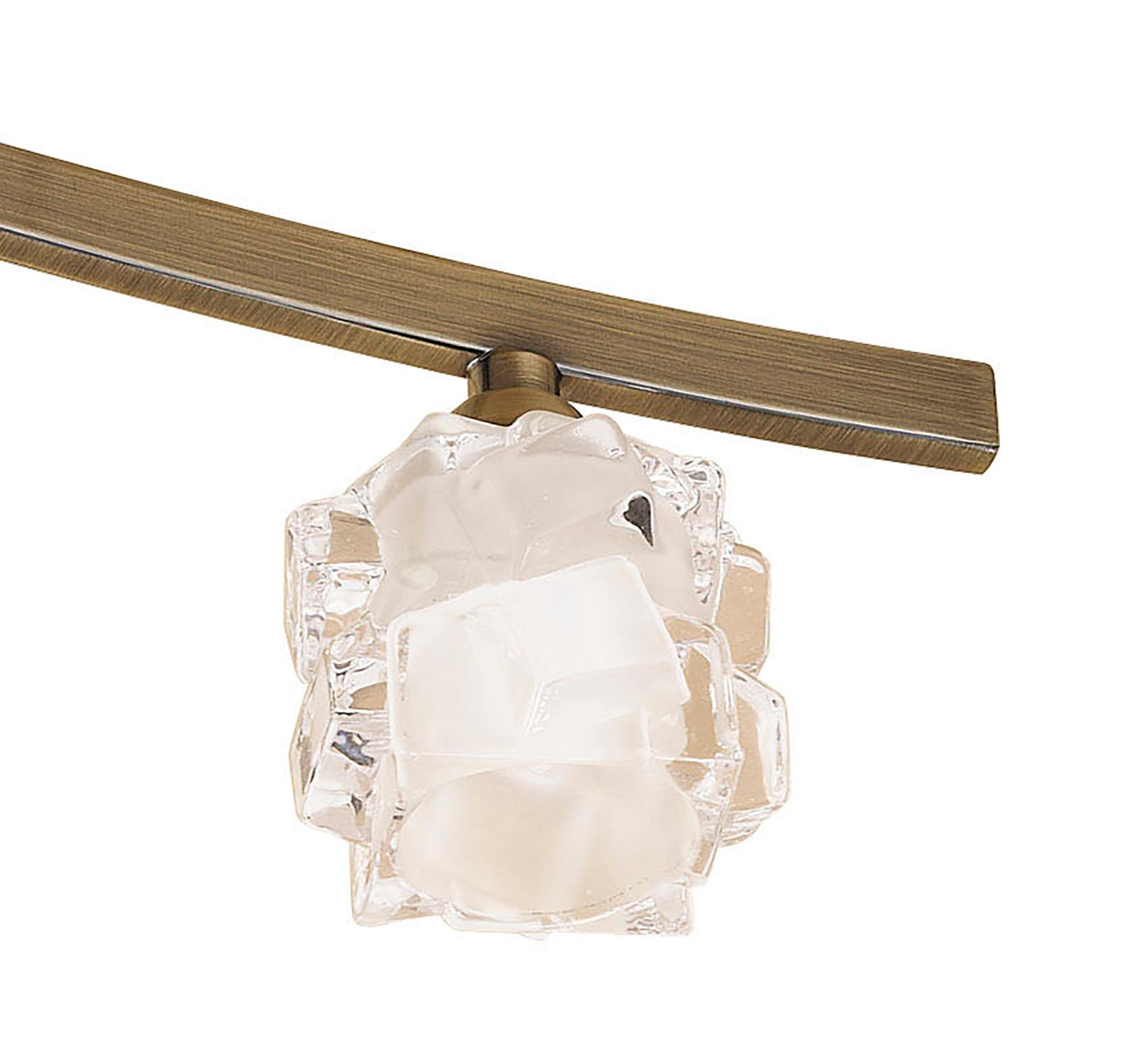 Ice Square Ceiling 4 Light G9 ECO, Antique Brass