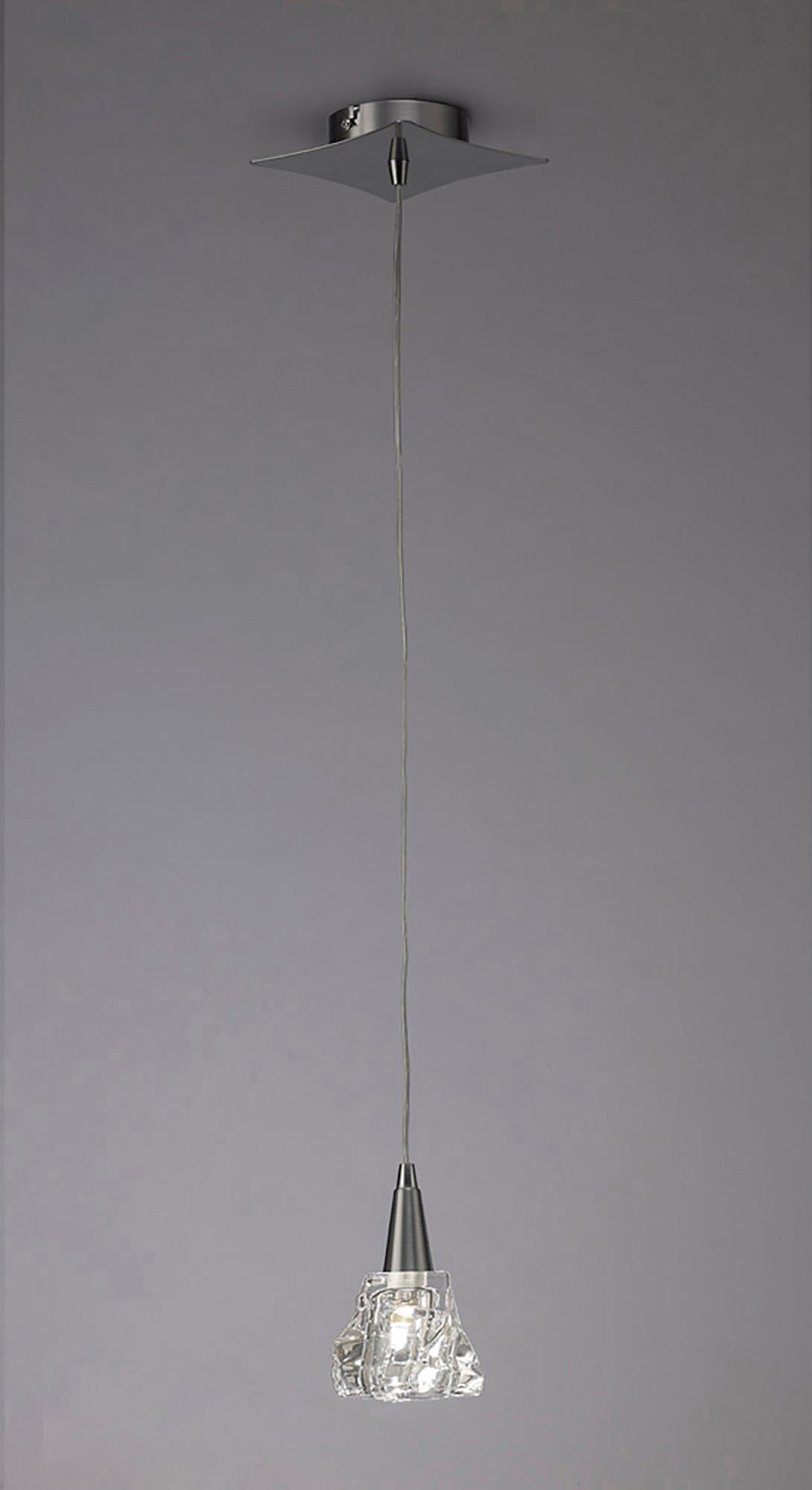 Iku 13cm Pendant 1 Light G9, Satin Nickel