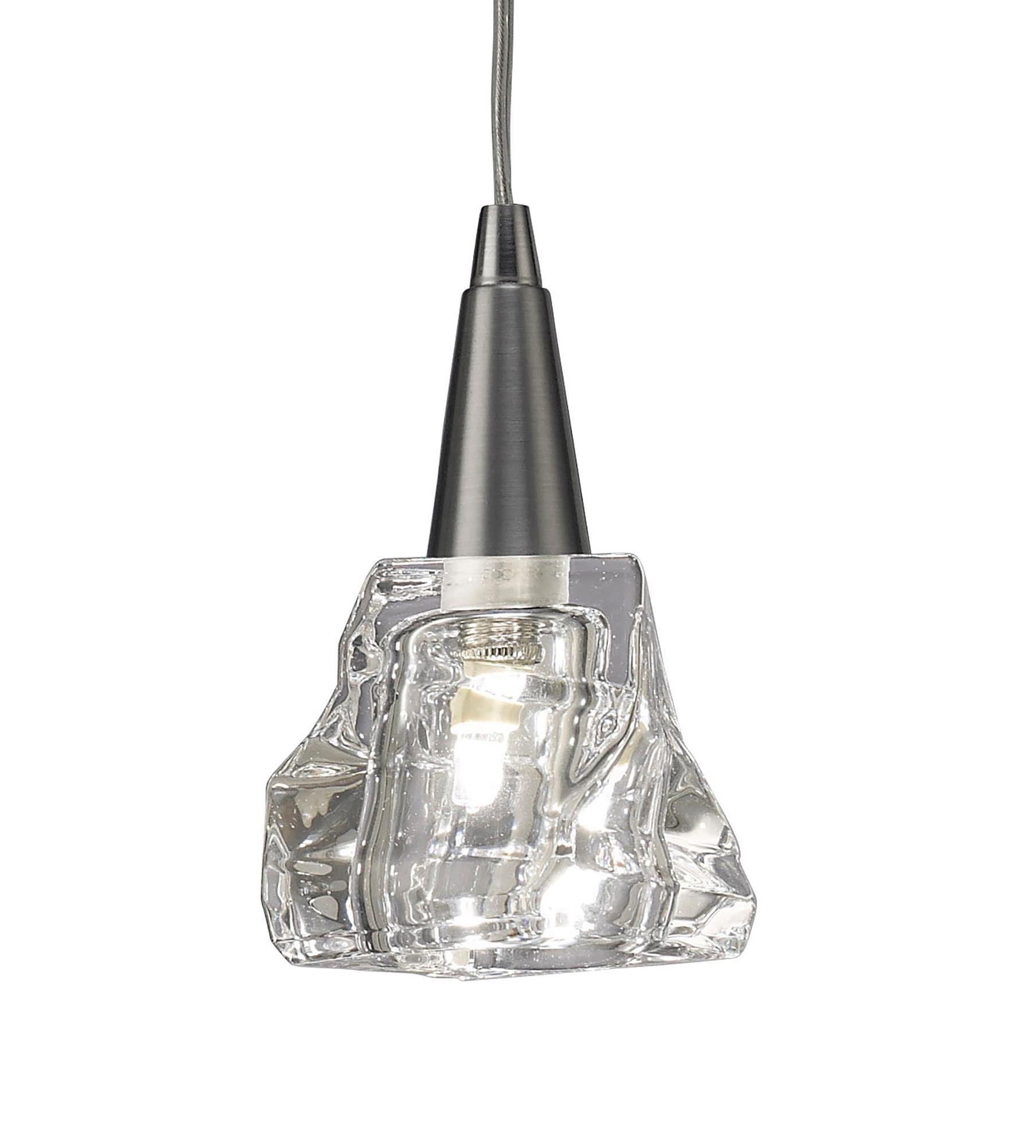 Iku 13cm Pendant 1 Light G9, Satin Nickel
