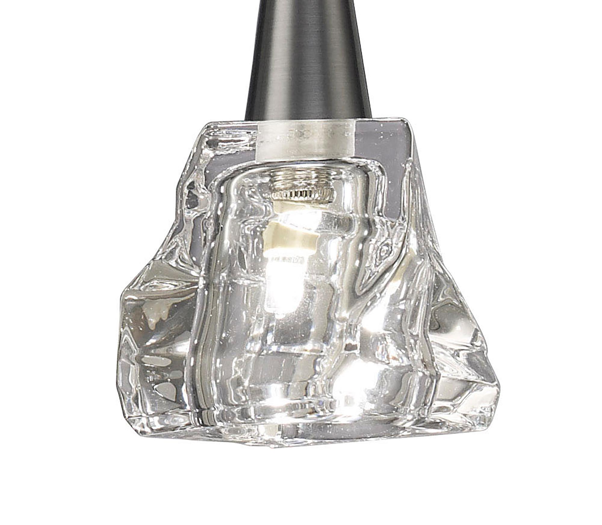Iku 13cm Pendant 1 Light G9, Satin Nickel