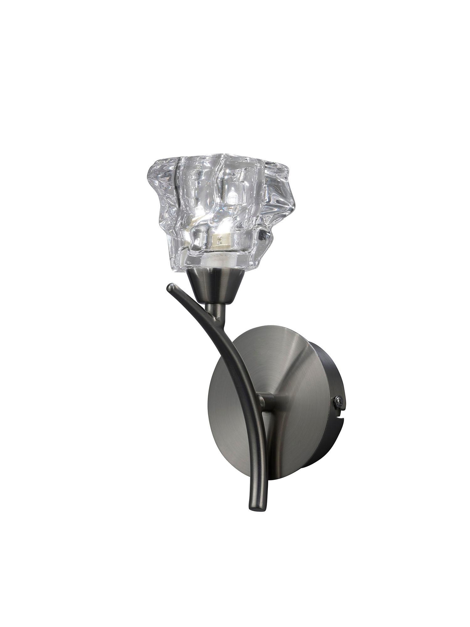 Iku Wall Lamp Switched 1 Light G9, Satin Nickel
