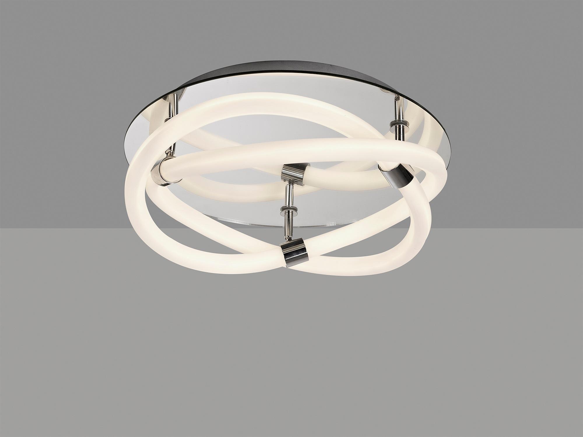 Infinity II 43cm Ceiling, 30W LED, 3000K, 2250lm, IP20, Chrome/White Acrylic/Clear Mirror, 3yrs Warranty