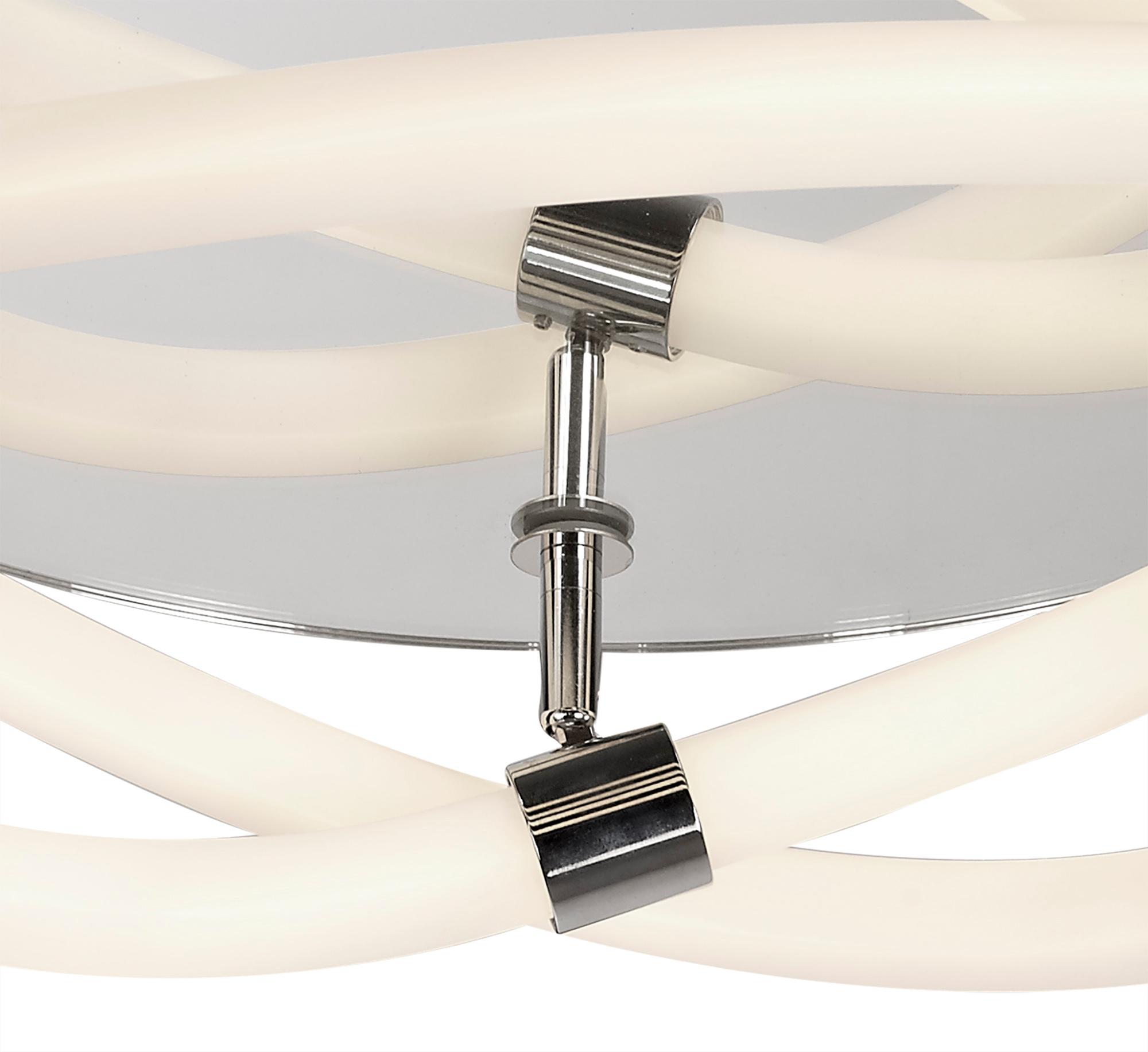 Infinity II 43cm Ceiling, 30W LED, 3000K, 2250lm, IP20, Chrome/White Acrylic/Clear Mirror, 3yrs Warranty