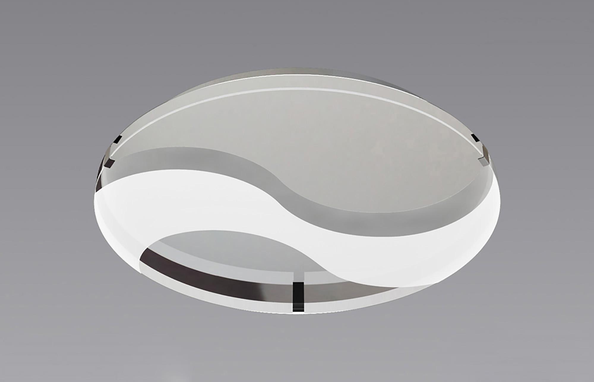 Jersey 45cm Ceiling 20W LED Round 3000K, 1800lm, Polished Chrome/Opal White Glass, 3yrs Warranty