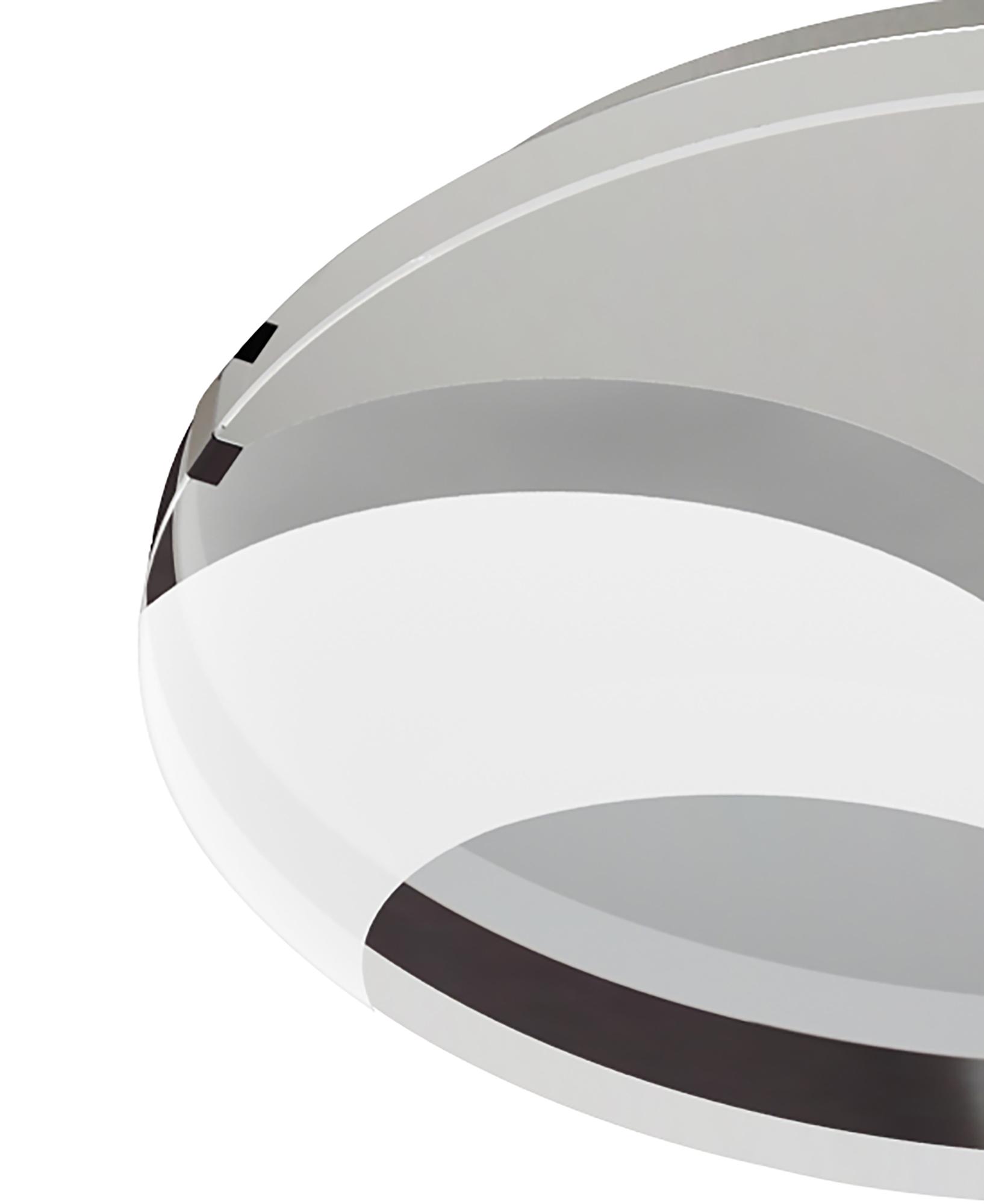 Jersey 45cm Ceiling 20W LED Round 3000K, 1800lm, Polished Chrome/Opal White Glass, 3yrs Warranty