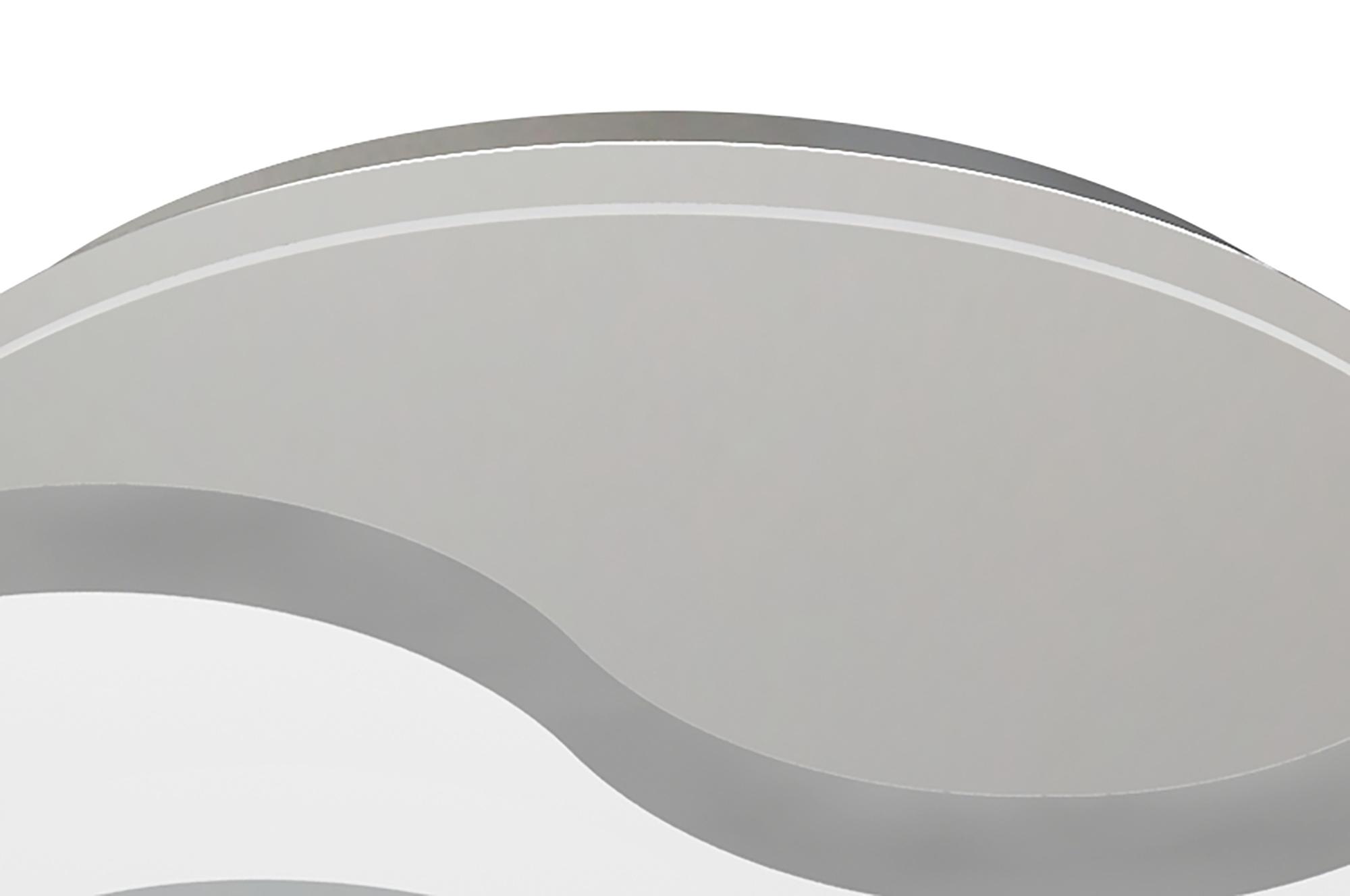 Jersey 45cm Ceiling 20W LED Round 3000K, 1800lm, Polished Chrome/Opal White Glass, 3yrs Warranty