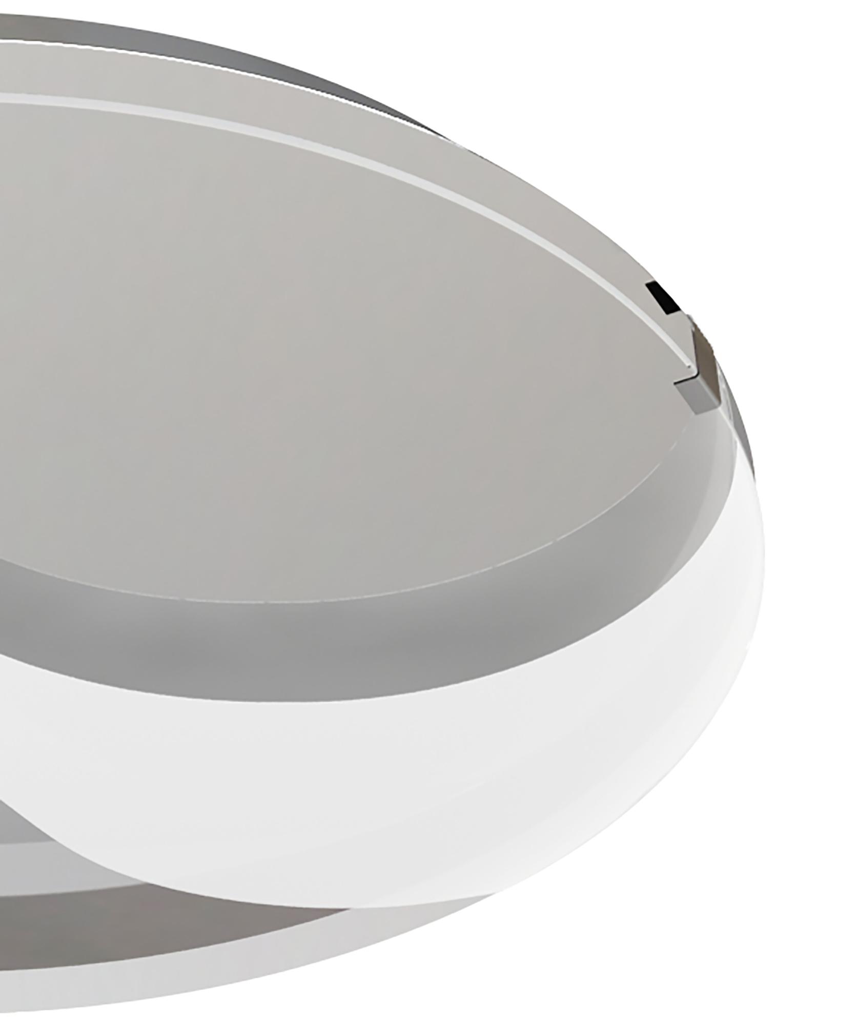Jersey 45cm Ceiling 20W LED Round 3000K, 1800lm, Polished Chrome/Opal White Glass, 3yrs Warranty