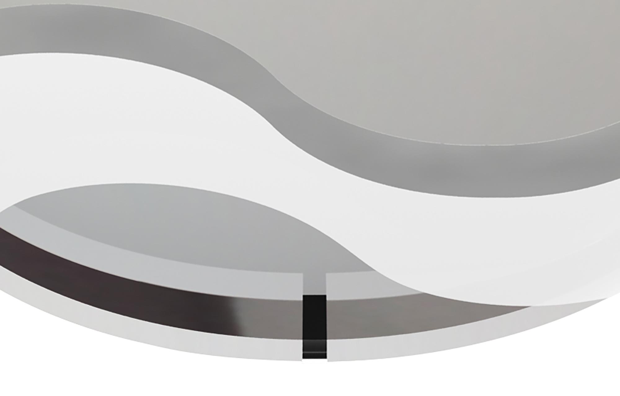 Jersey 45cm Ceiling 20W LED Round 3000K, 1800lm, Polished Chrome/Opal White Glass, 3yrs Warranty