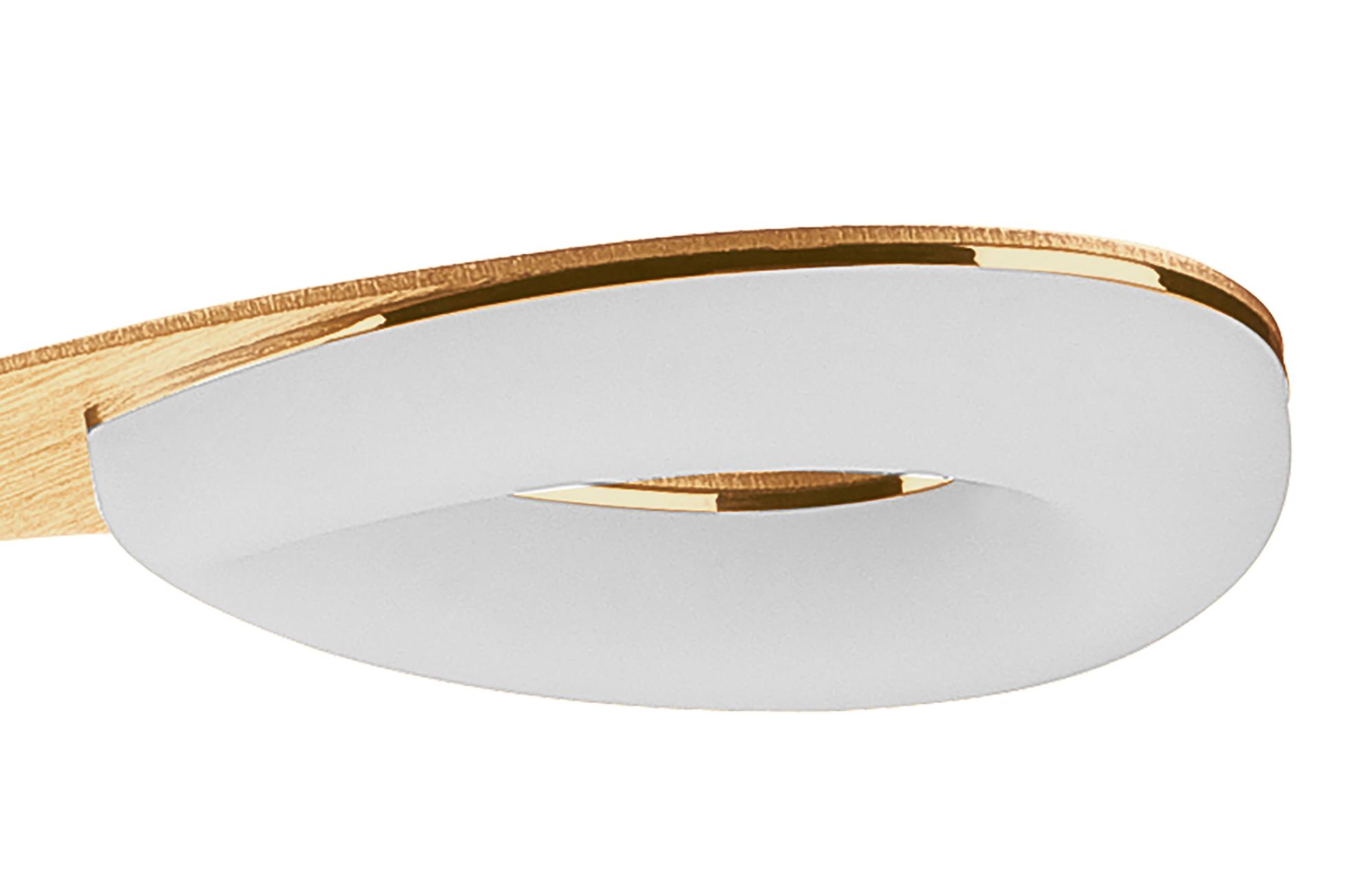 Juno 58cm Telescopic Convertible To Semi Flush 3 Light 15W LED 3000K, 1350lm, Satin Gold/Frosted Acrylic/Gold, 3yrs Warranty