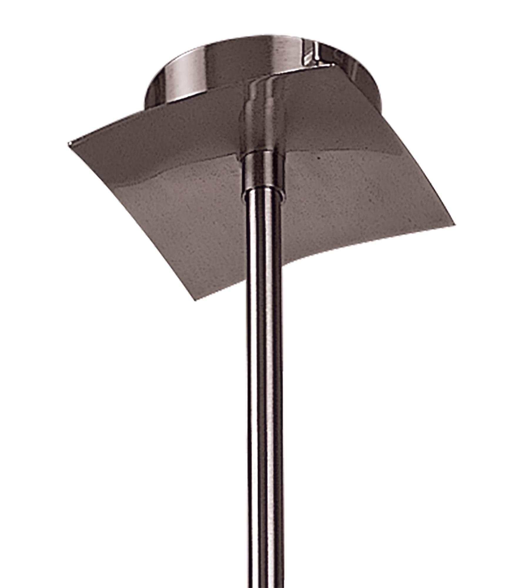 Keops 49cm Telescopic Pendant Convertible To Semi Flush 4 Light G9, Satin Nickel