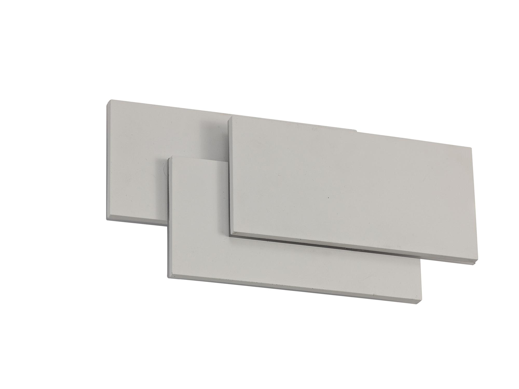 Kiania Wall Light Rectangular, 12W LED 3000K, Sand White, 490lm, 3yrs Warranty