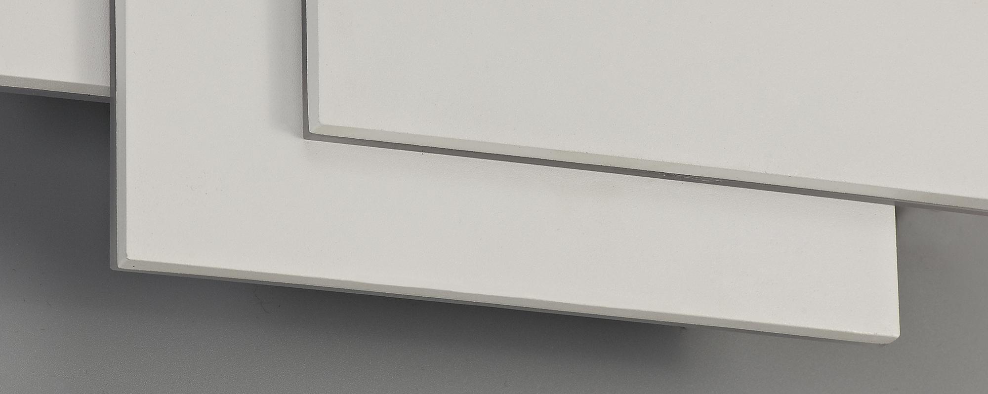 Kiania Wall Light Rectangular, 12W LED 3000K, Sand White, 490lm, 3yrs Warranty