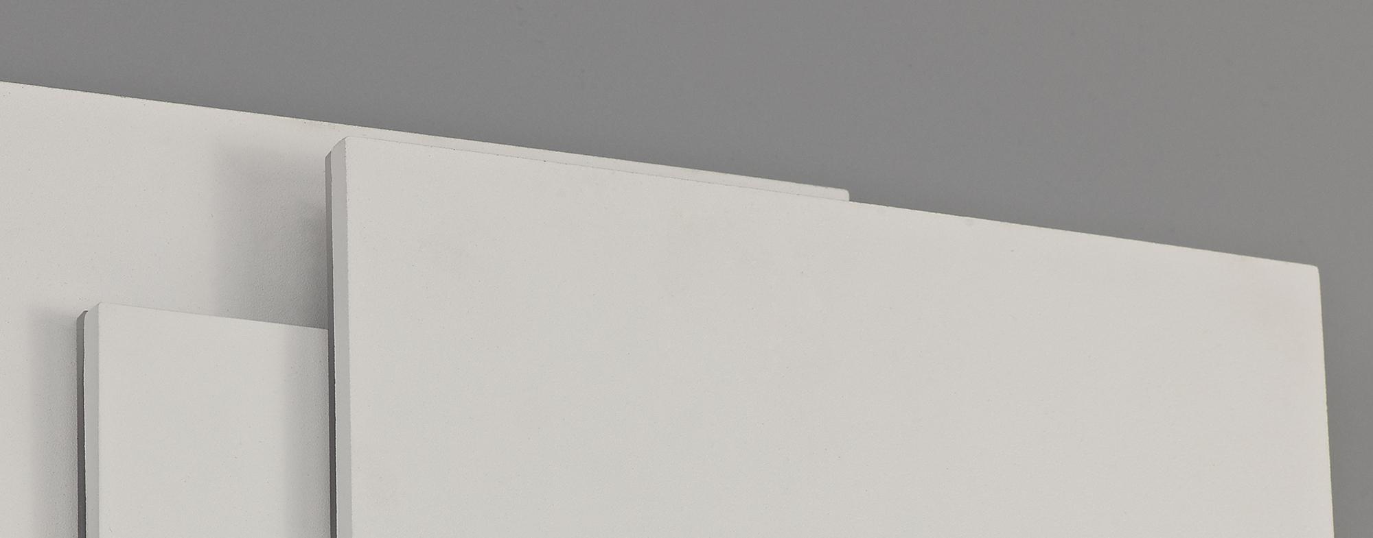 Kiania Wall Light Rectangular, 12W LED 3000K, Sand White, 490lm, 3yrs Warranty