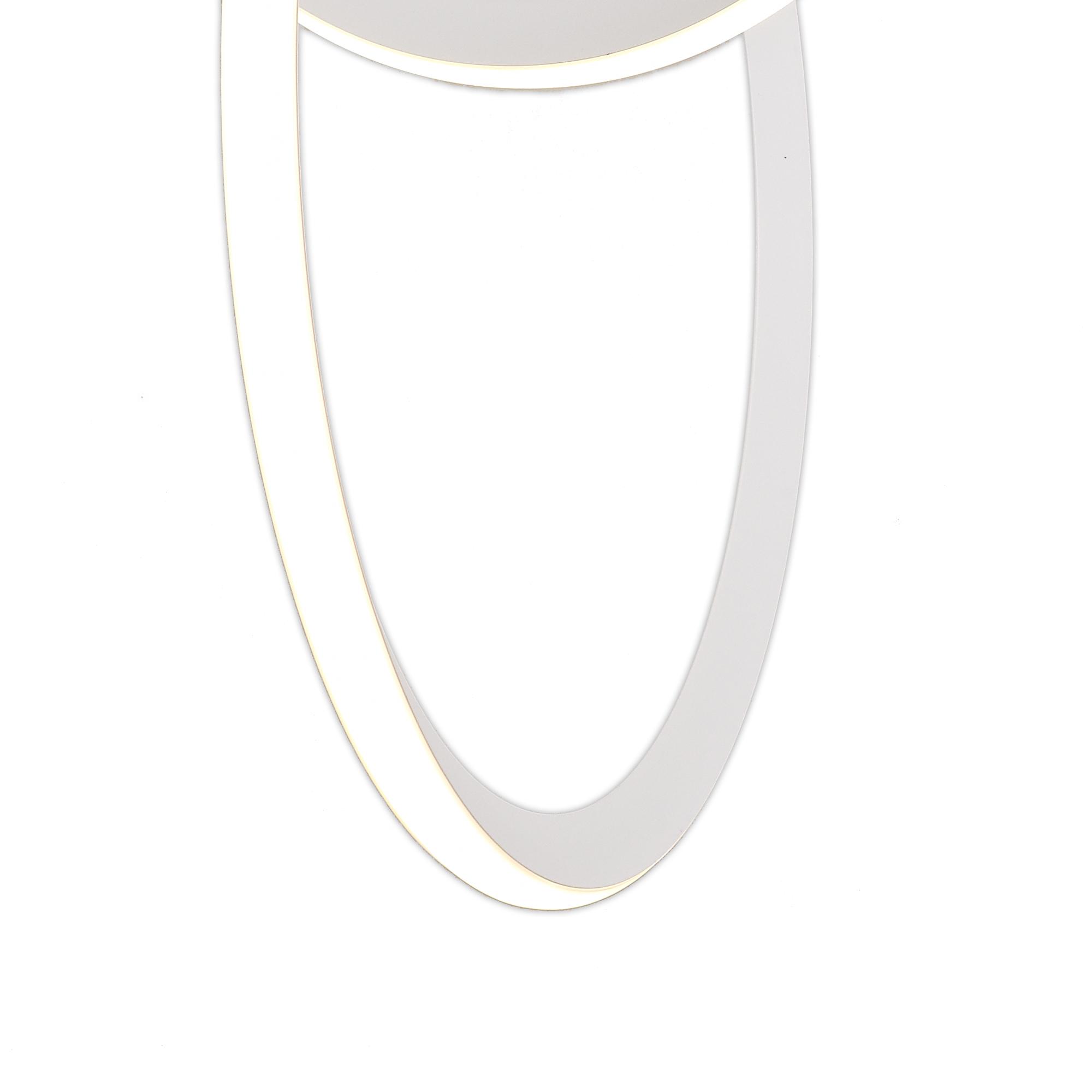 Kitesurf Double Loop Pendant, 48W LED, 3000K, 3840lm, White, 3yrs Warranty